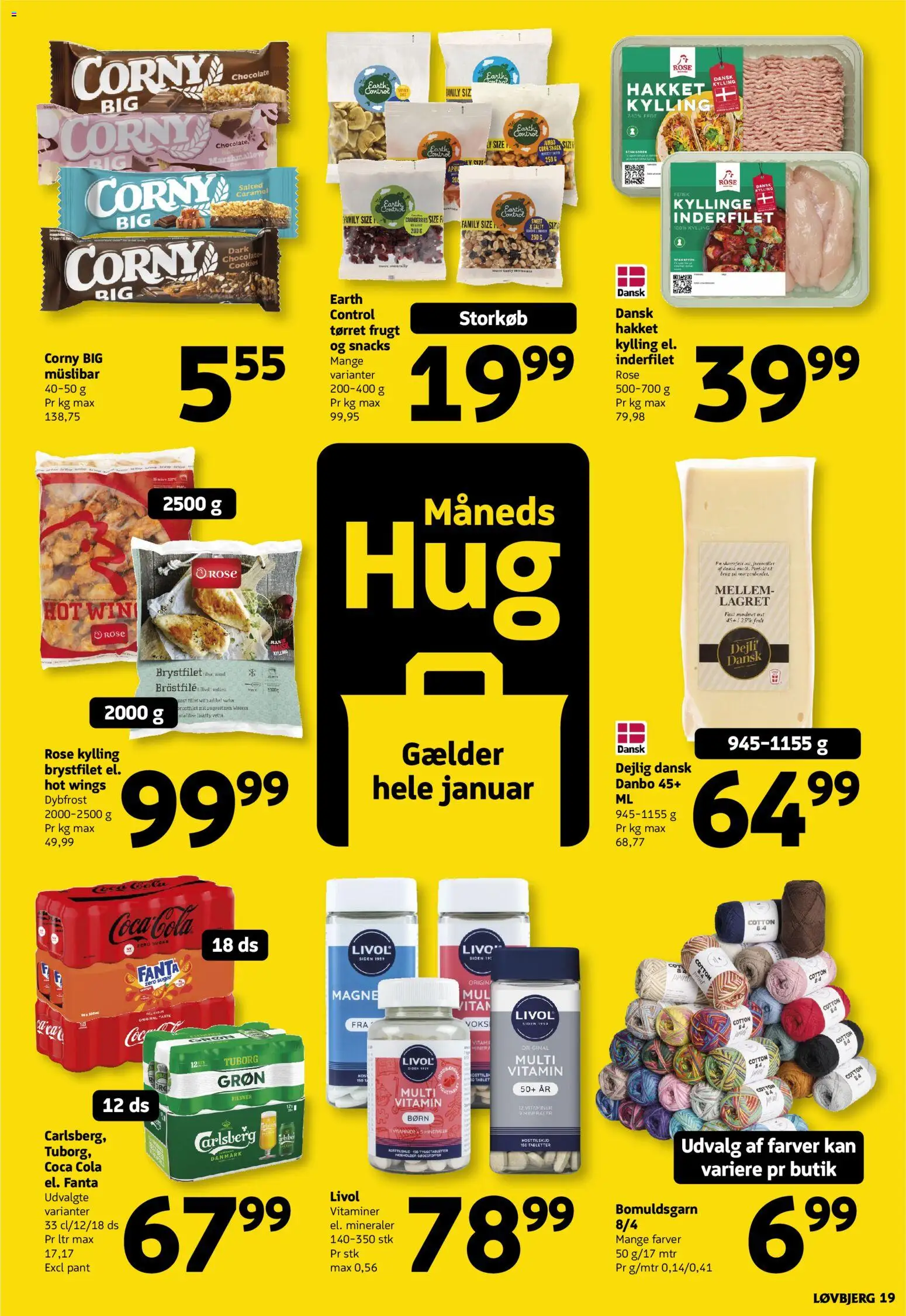 Løvbjerg tilbudsavis – gyldig fra 23.01.2026 | Side: 19 | Produkter: Coca Cola, Fanta, Is, Tørret frugt