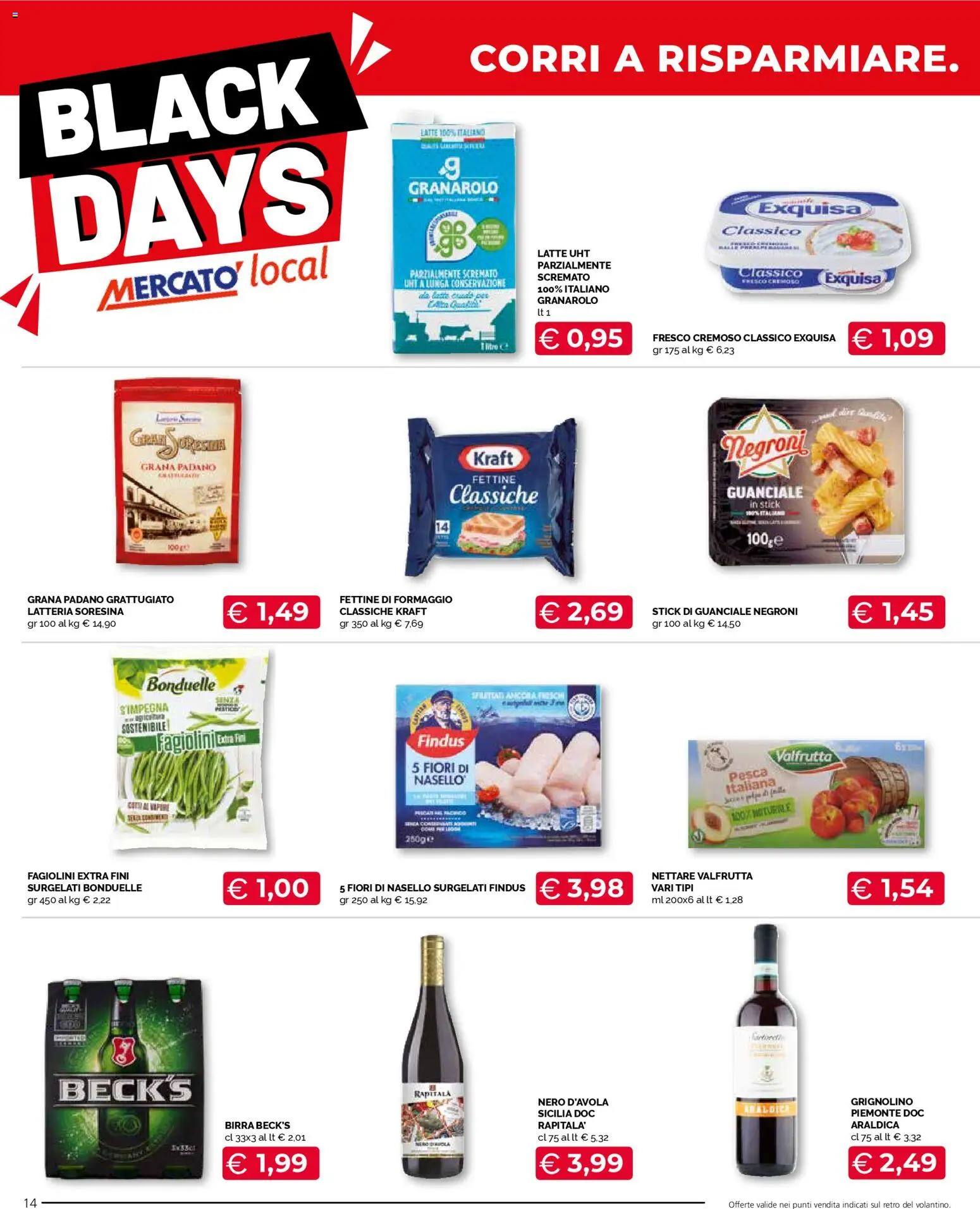 Volantino Mercatò del 10.11.2025 | Pagina: 14 | Prodotti: Birra, Fagiolini, Nasello, Guanciale