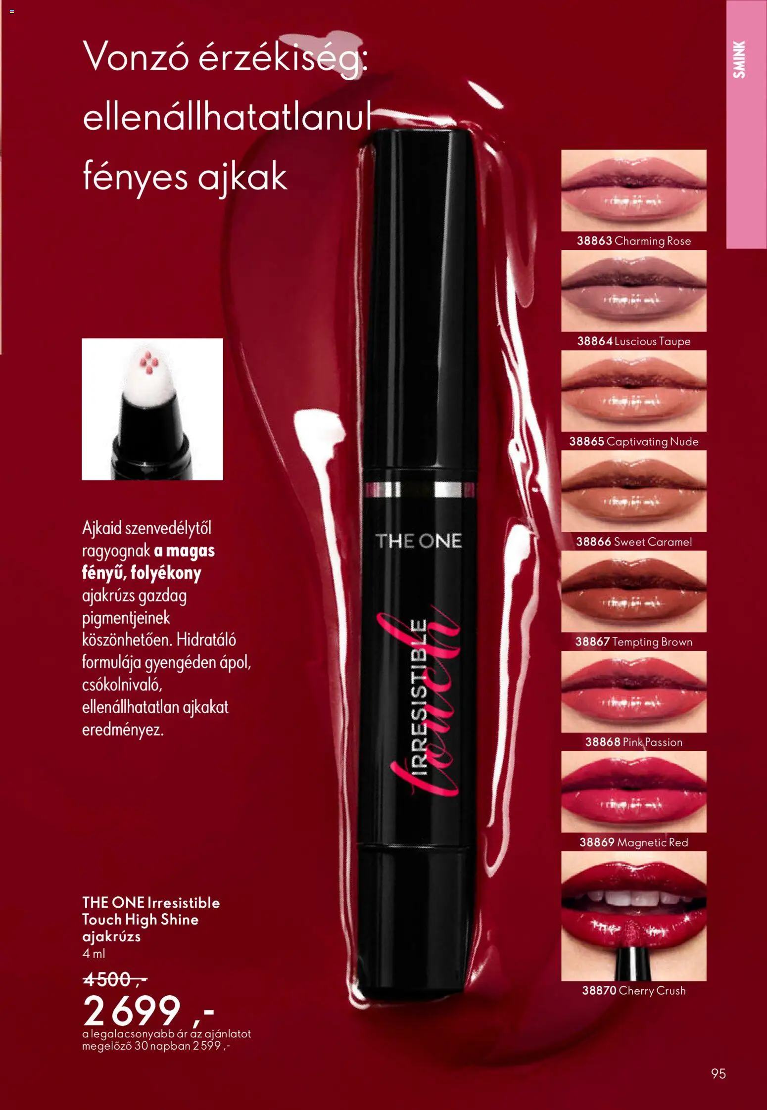 Oriflame akciós ujság - amely érvényes a következő dátumtól: 25.03.2026 | Oldal: 95 | Termékek: Smink, Ajakrúzs