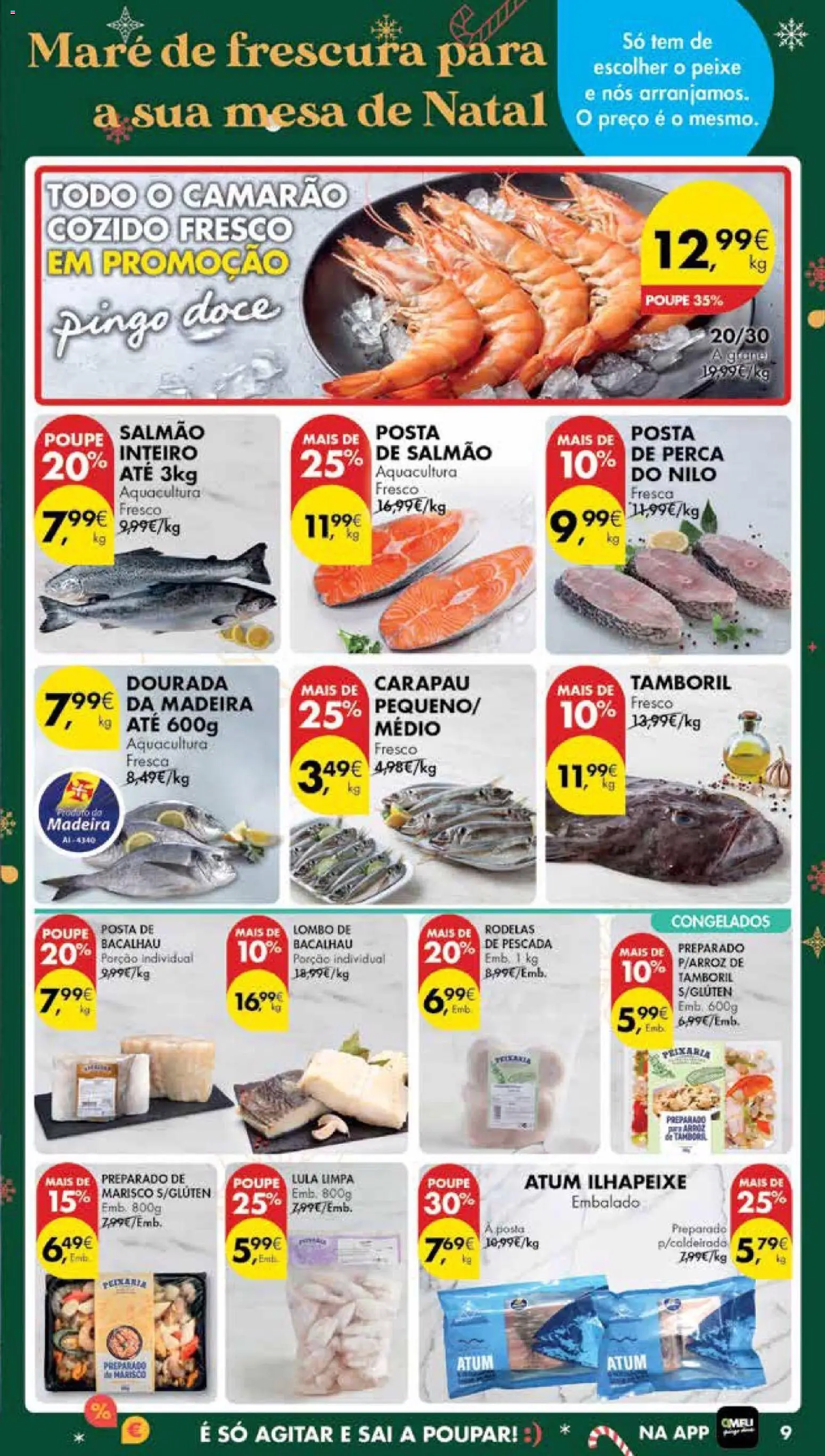 Pingo Doce Poupe Esta Semana Madeira │ válido de 09.12.2025 | Página: 9 | Produtos: Bacalhau, Tamboril, Arroz, Peixe