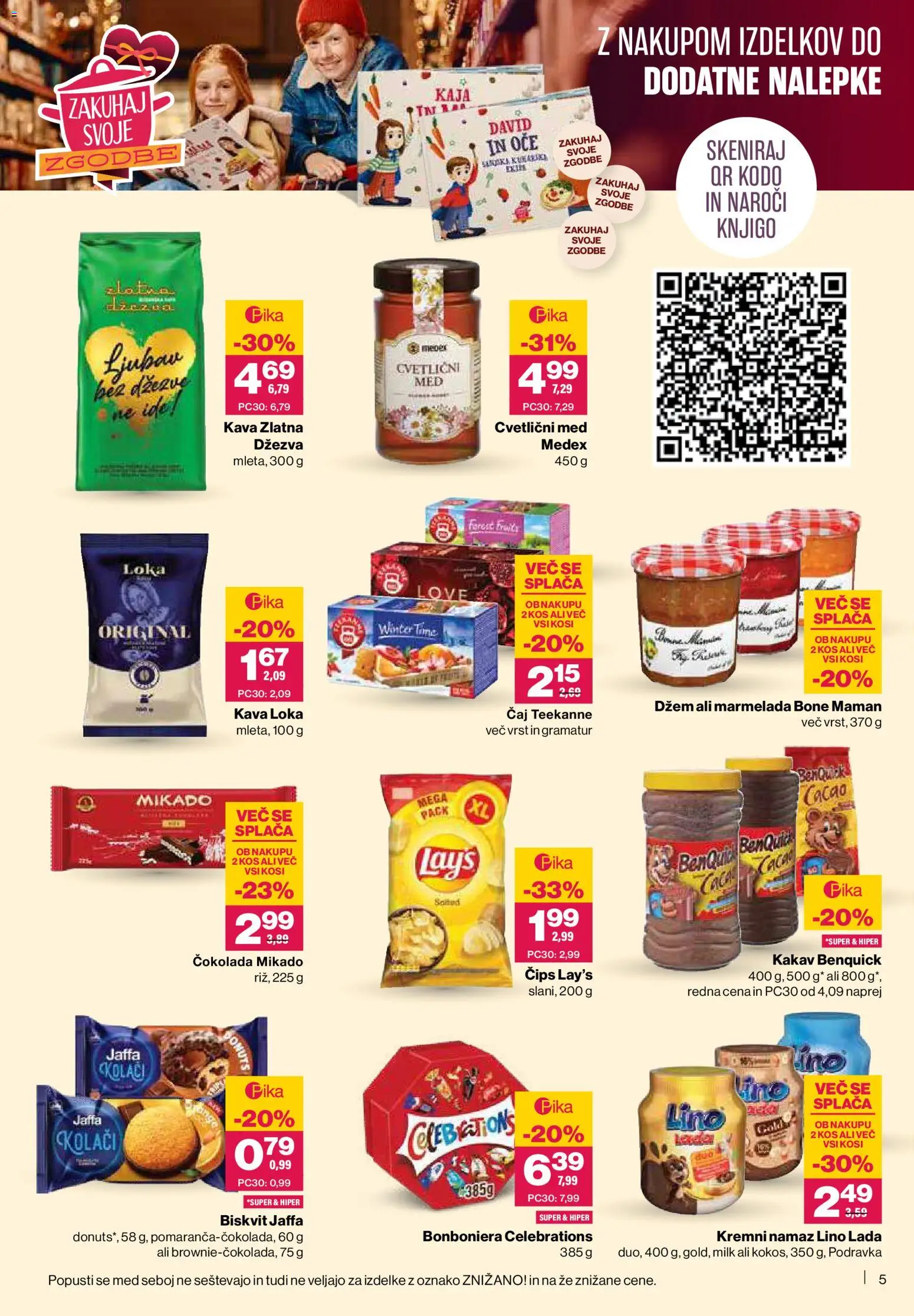 Novi Mercator katalog ponudbe – veljaven od 04.12.2025 | Stran: 5 | Izdelki: Džem, Kakav, Bonboniera, Cips