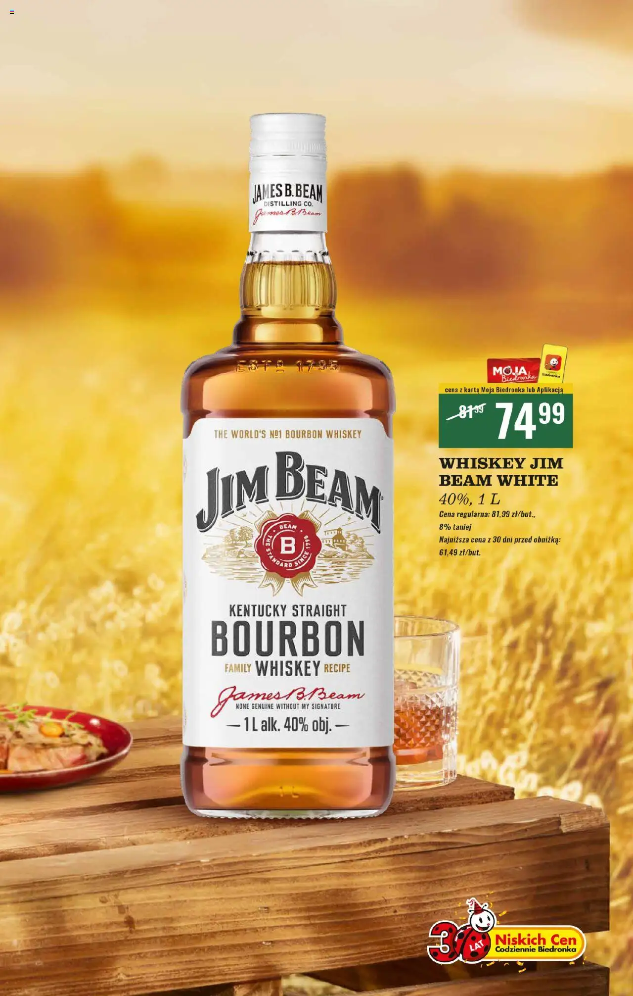 Biedronka gazetka - Czas na toast od 25.08.2025 | Strona: 27 | Produkty: Karta, Bourbon, Jim Beam