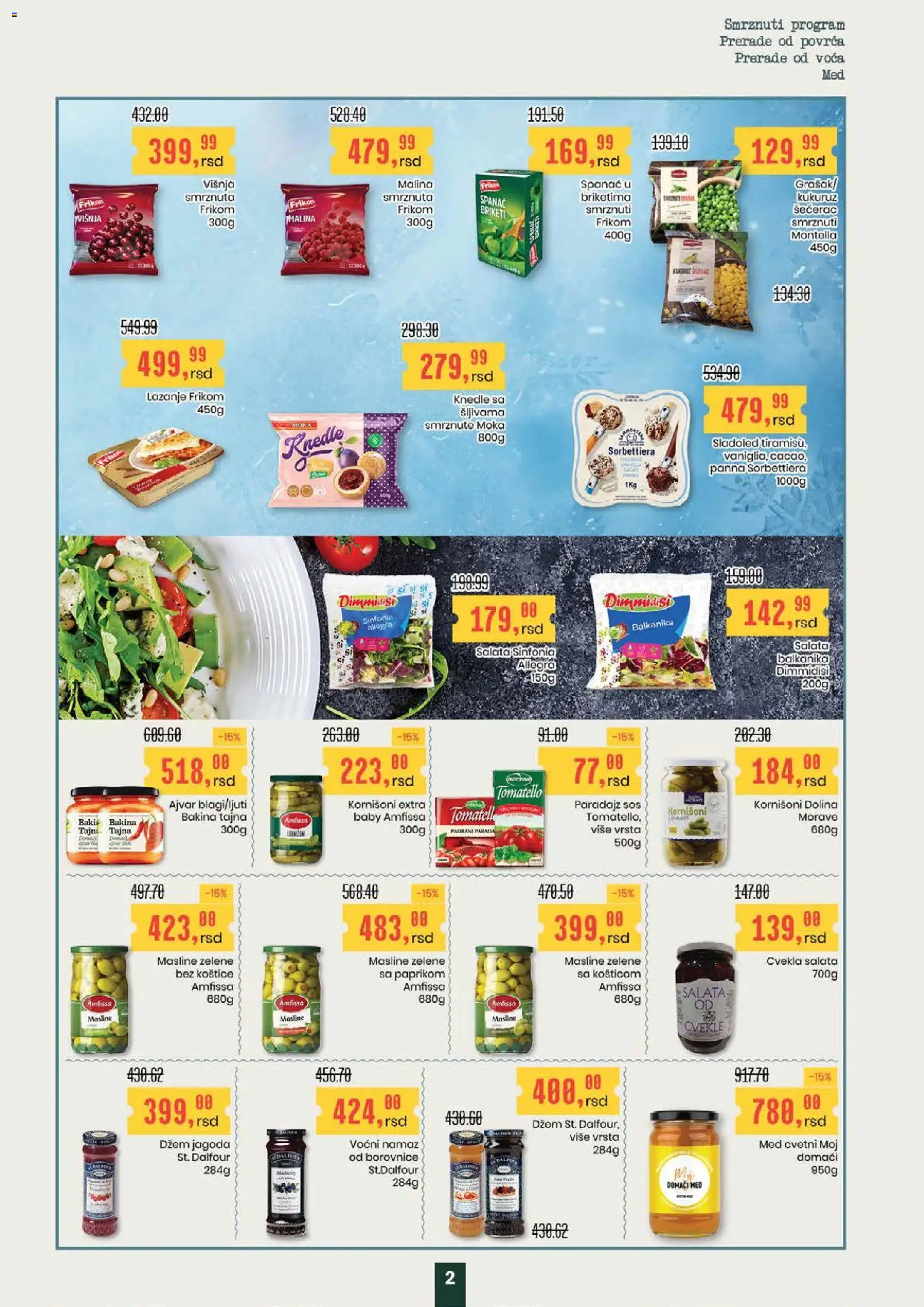 Aroma Market katalog - važi od 22.01.2026 | Strana: 2 | Proizvode: Salata, Sos, Malina, Med
