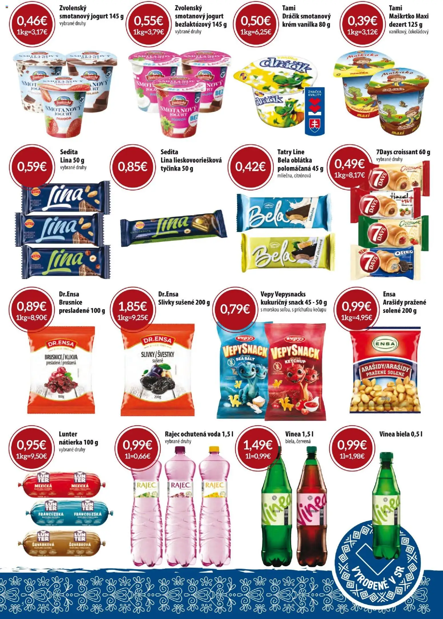 Nové KARMEN CBA akcie – leták je platný od 01.04.2026 | Strana: 5 | Produkty: Jogurt, Krém, Voda, Slivky