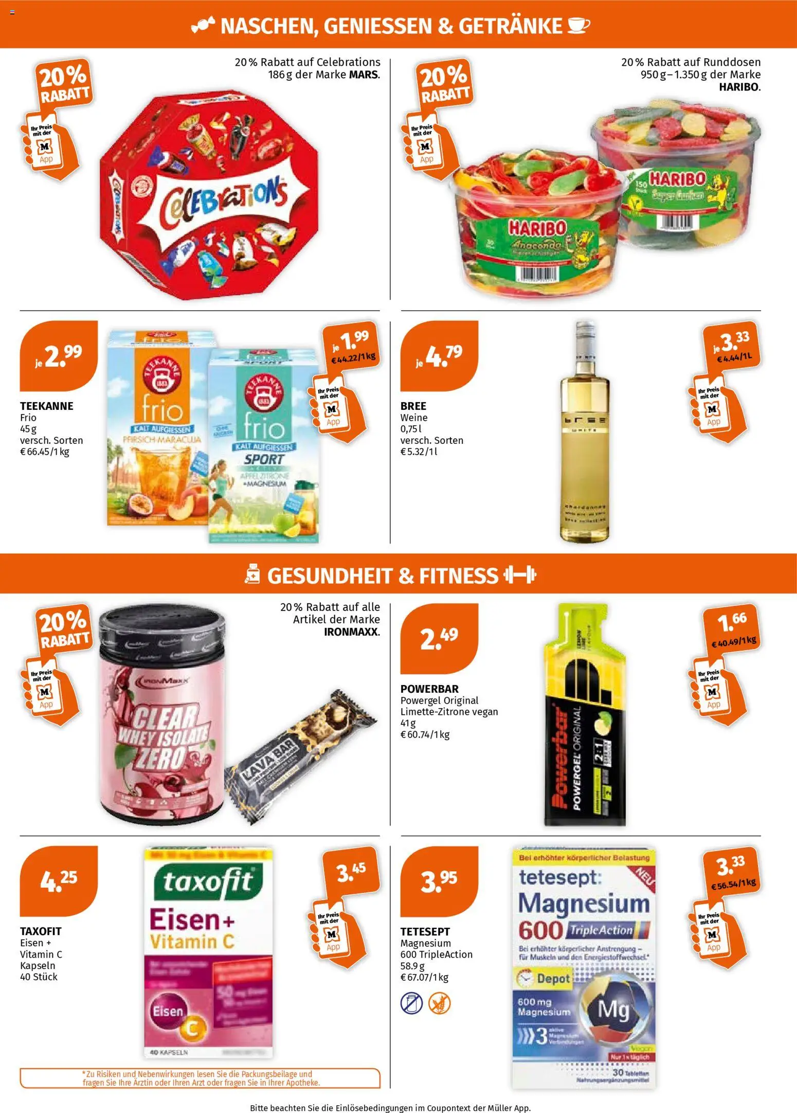 Müller Prospekt 	 – gültig ab 20.04.2026 | Seite: 7 | Produkte: Celebrations, Mars, Pfirsich, Teekanne