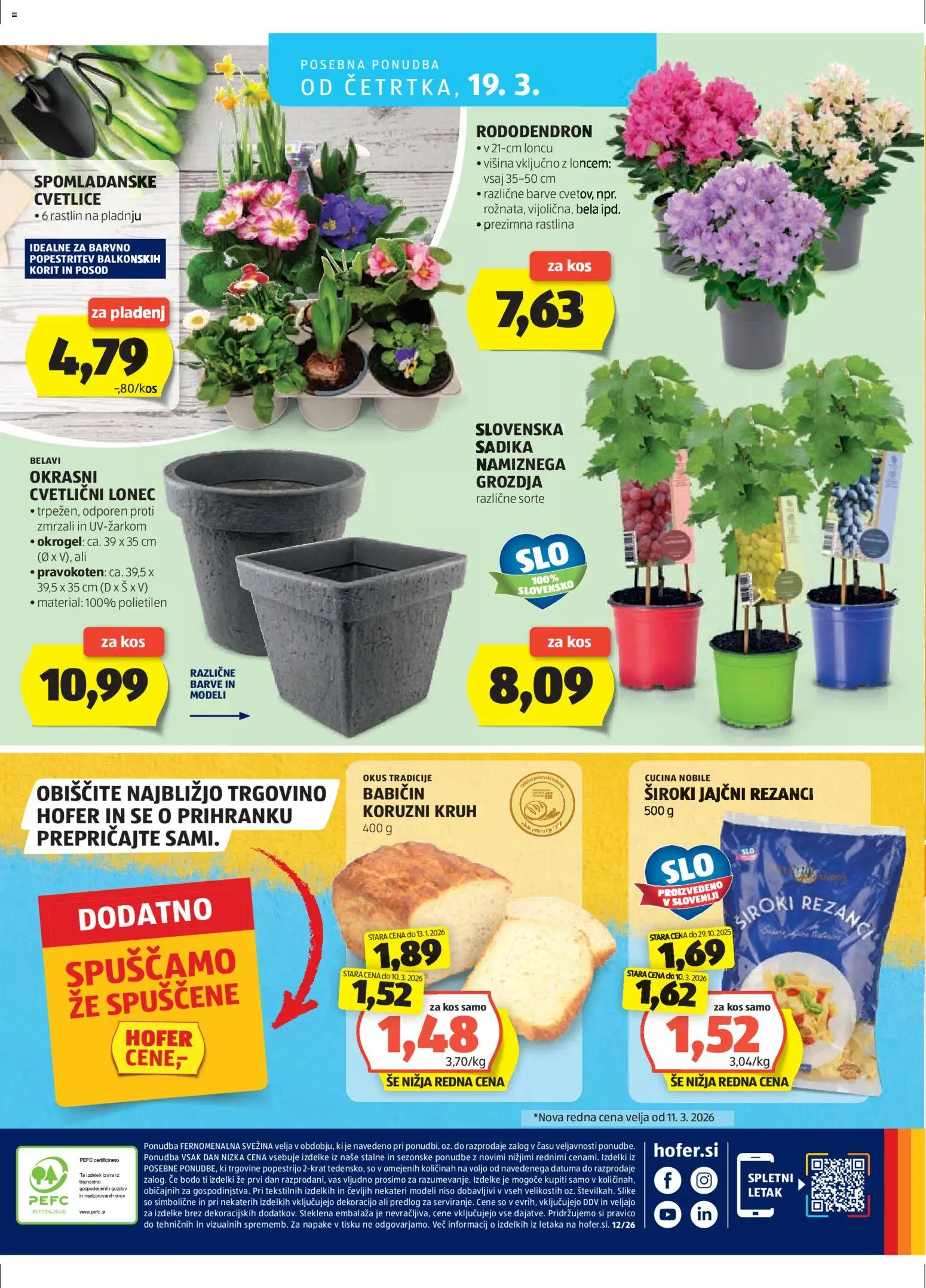 Hofer SI katalog | vrijedi od 11.03.2026 | Stranica: 28 | Proizvodi: Kruh, Rezanci