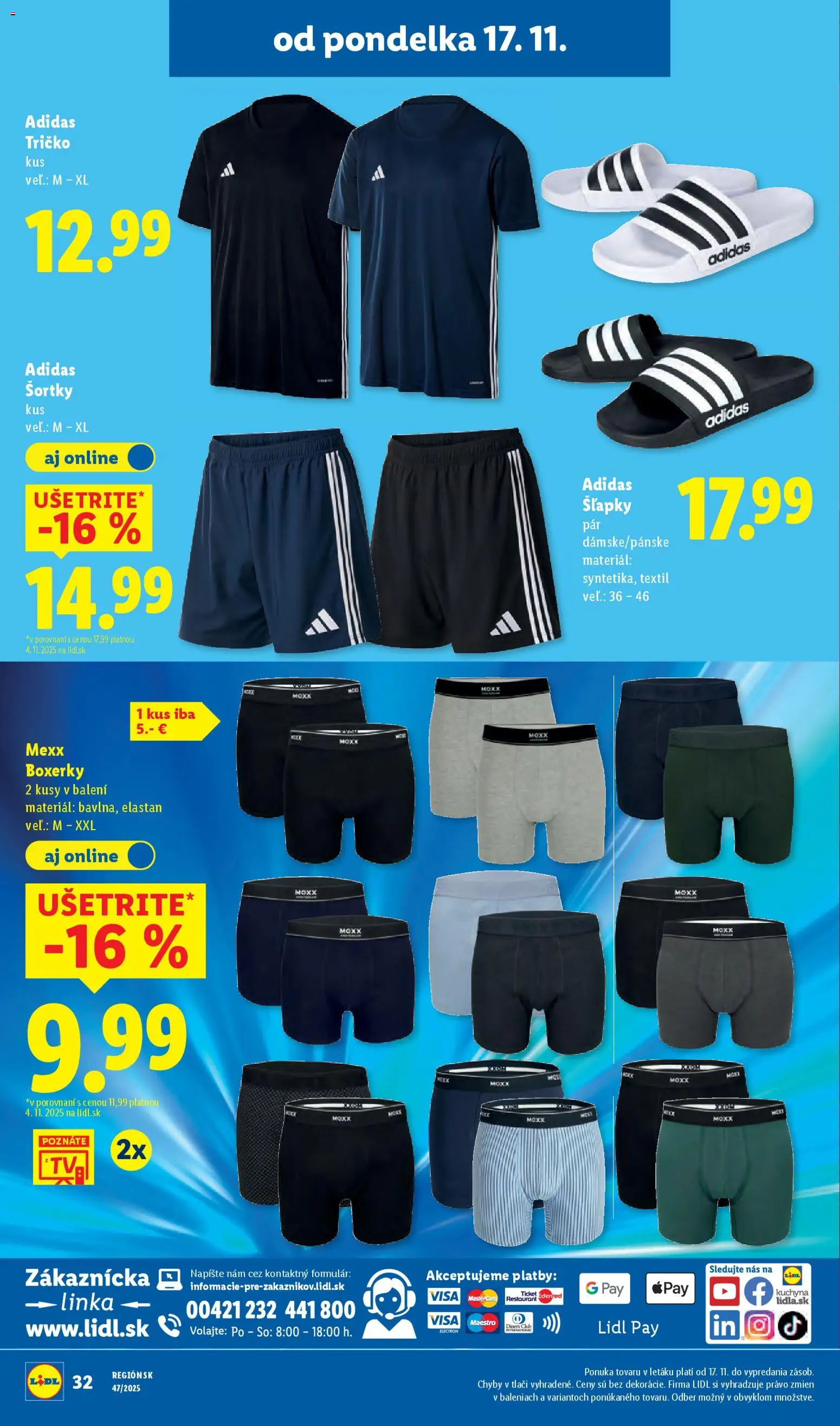 Nové Lidl akcie – leták je platný od 20.11.2025 | Strana: 86 | Produkty: Kuchyňa, Adidas, Šľapky