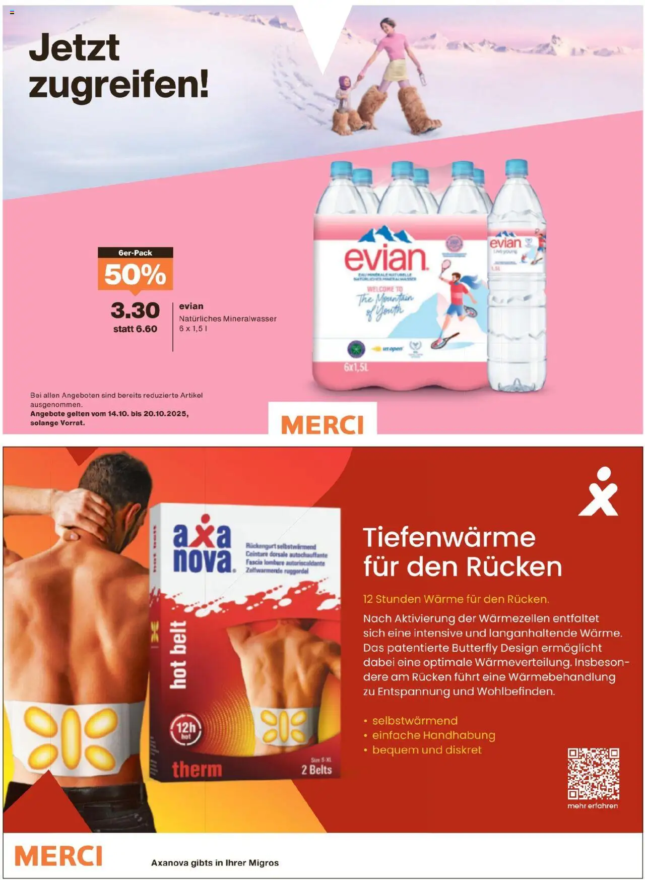 Migros Magazin – gültig ab 13.10.2025 | Seite: 50 | Produkte: Mineralwasser