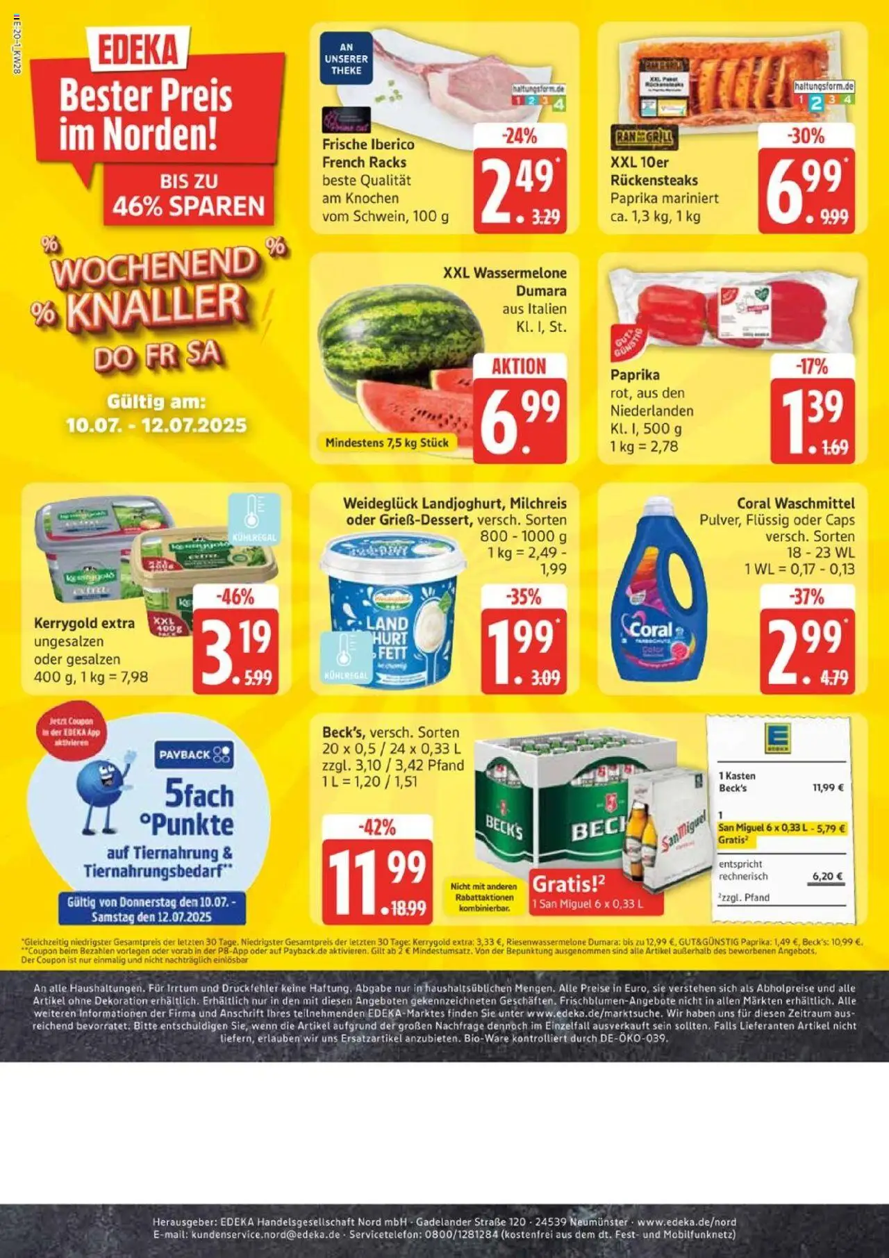 Edeka Prospekt 	 - gültig ab dem 07.07.2025 | Seite: 20 | Produkte: Theke, Coral, Coral waschmittel, Paprika