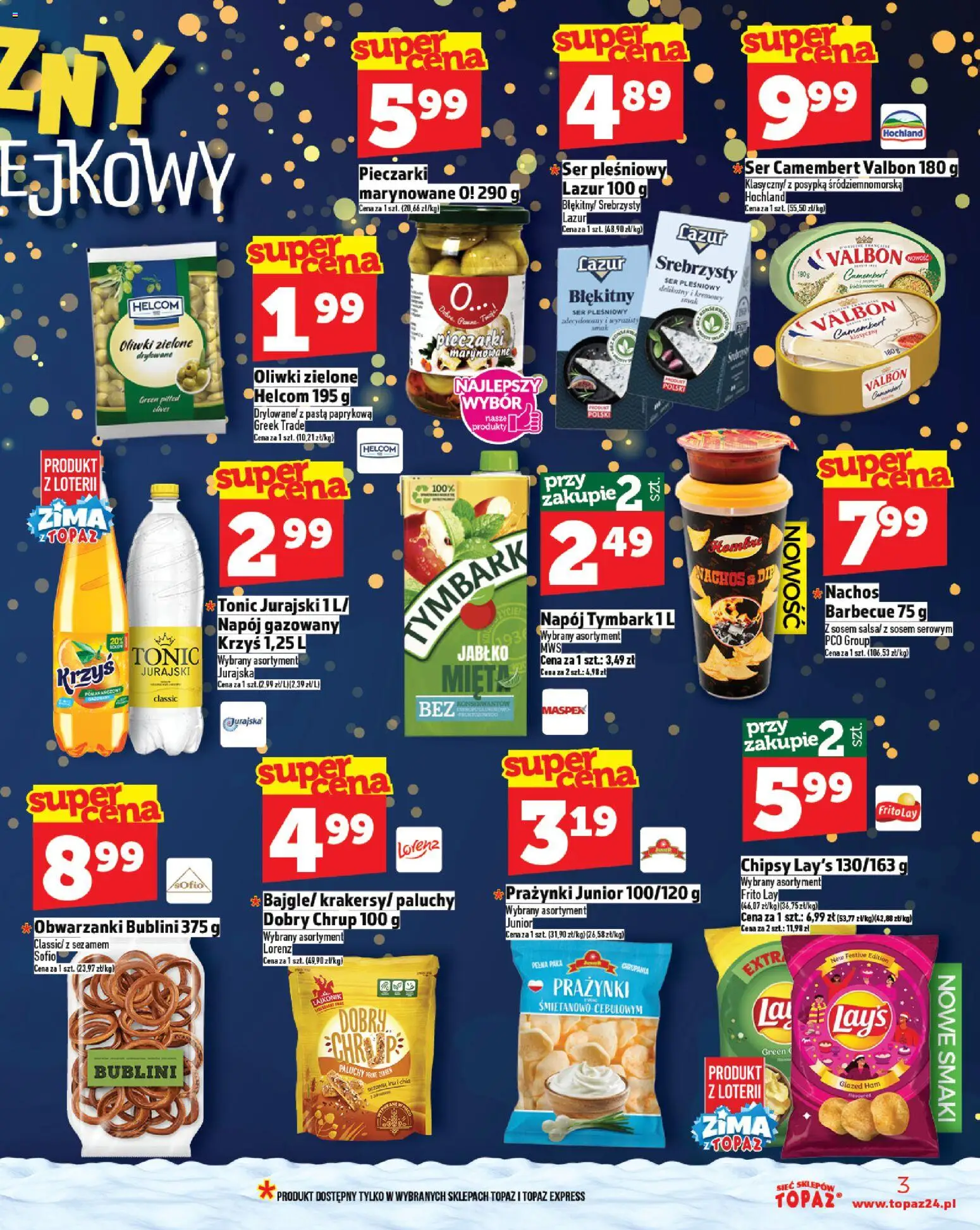 Topaz Black Friday od 27.11.2025 | Strona: 3 | Produkty: Pieczarki, Nachos, Camembert, Ser