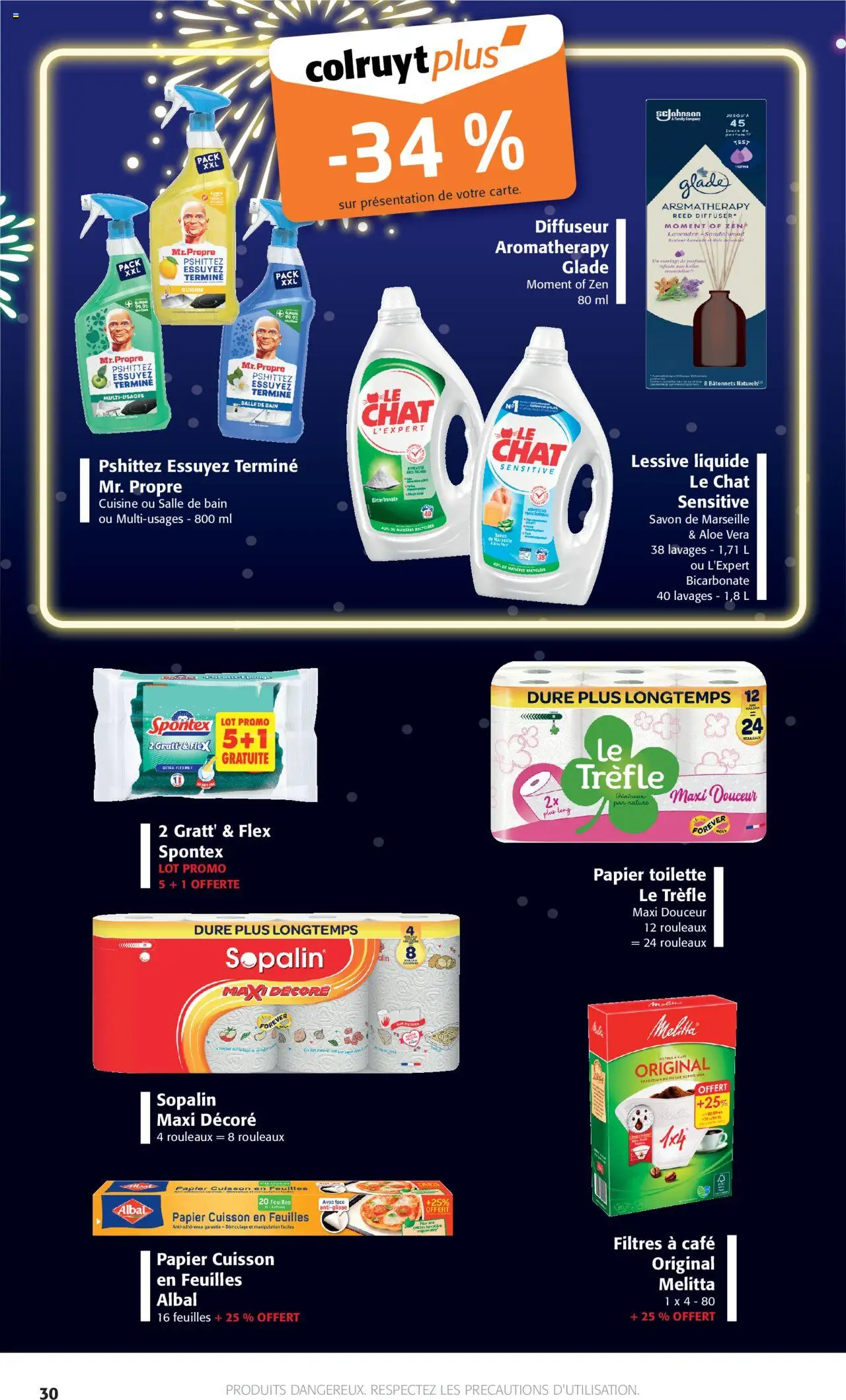 {H1} | Page: 30 | Produits: Papier toilette, Lessive Liquide, Lessive, Café