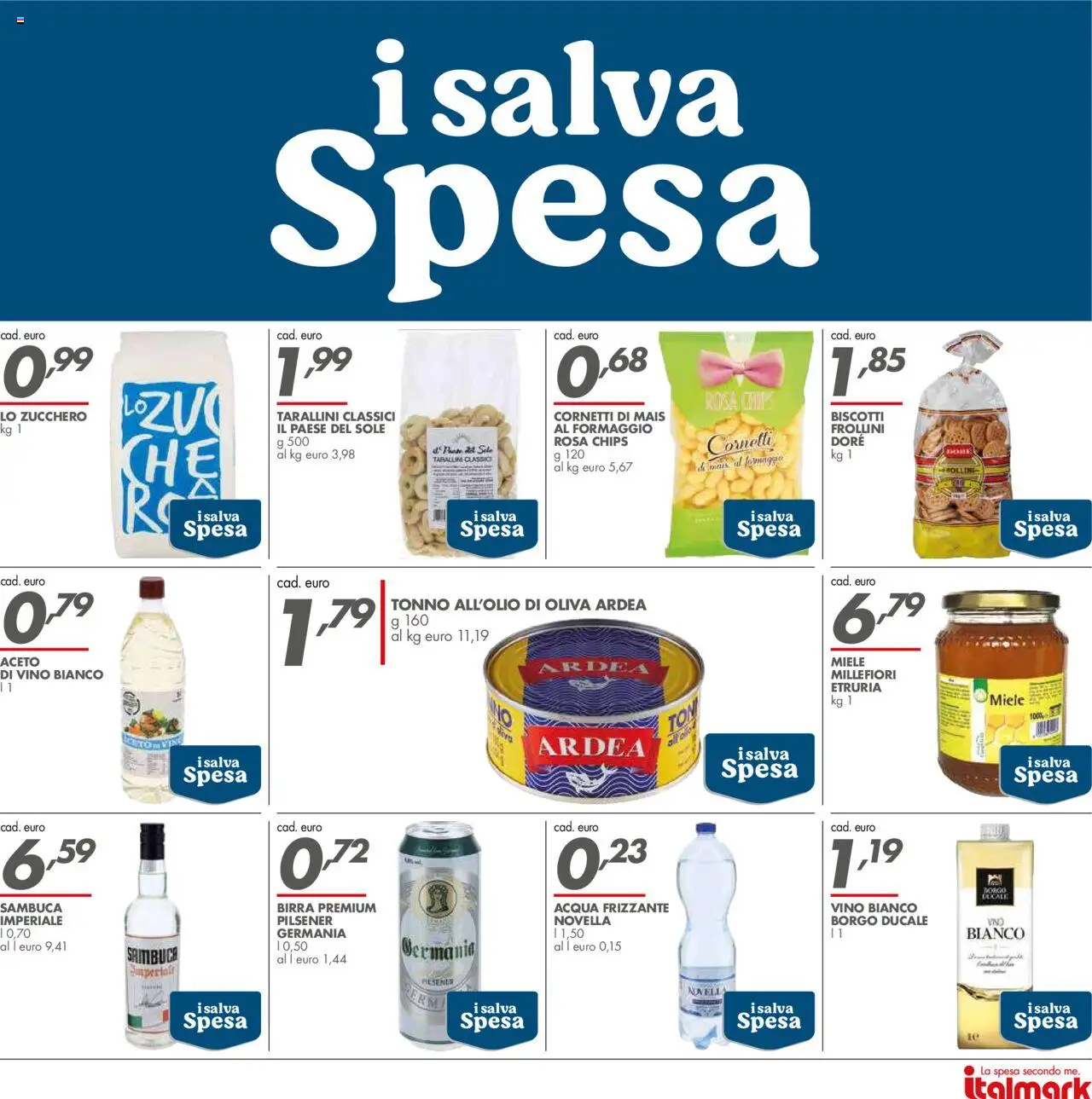 Volantino Italmark del 20.08.2025 | Pagina: 27 | Prodotti: Acqua, Zucchero, Vino, Miele
