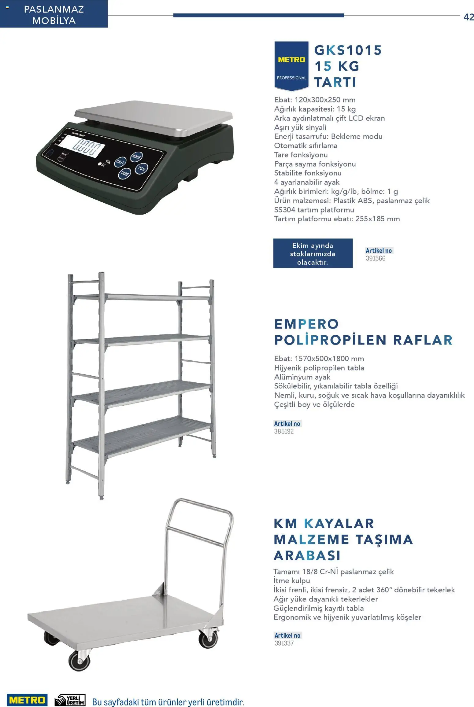 Metro - Profesyonel Çözümler - 26.12.2025 tarihinden itibaren geçerlidir | Sayfa: 42 | Ürünler: Tartı, Ağırlık