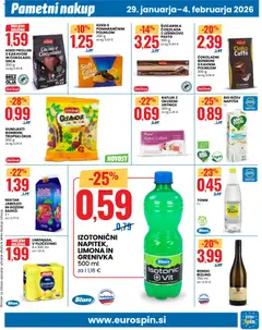 Eurospin katalog akcije – veljaven od 29.01.2026 | Stran: 9 | Izdelki: Keksi, Cokolada, Tonik, Limona