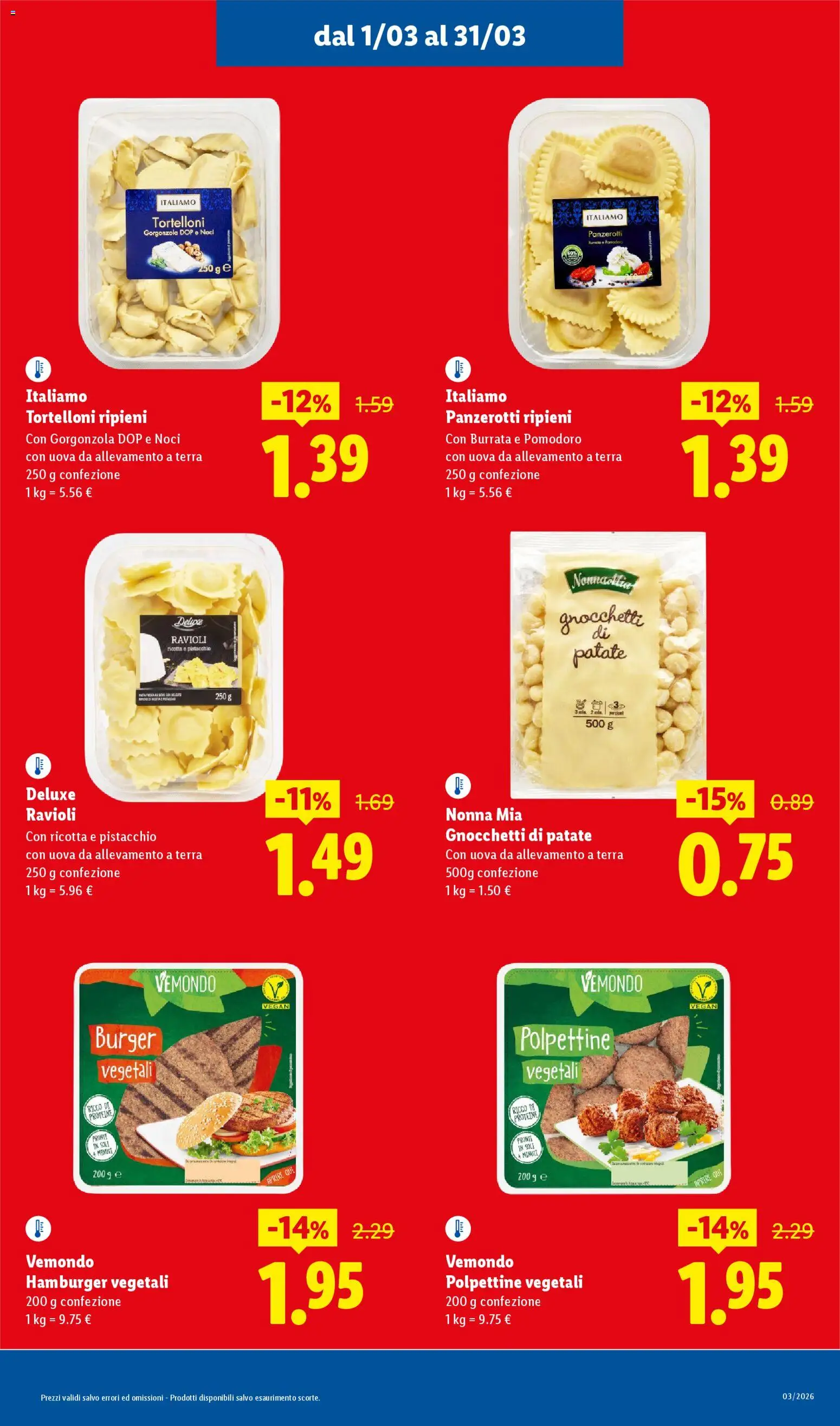 Volantino Lidl del 01.03.2026 | Pagina: 5 | Prodotti: Uova, Pomodoro, Noci, Hamburger