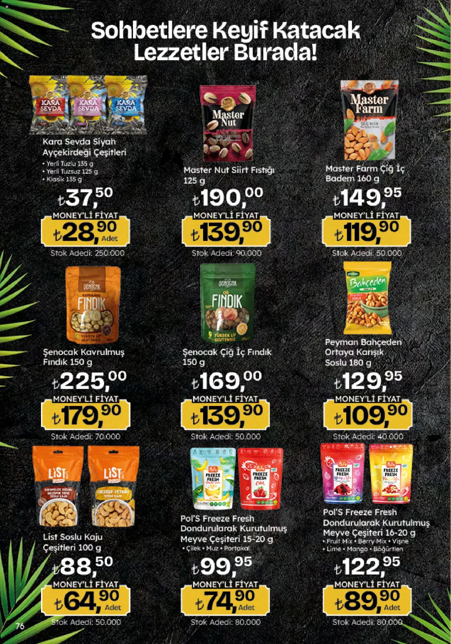 Migros Katalog - 5M Migroskop Dijital - 12.03.2026 tarihinden itibaren geçerlidir | Sayfa: 76 | Ürünler: Fındık, Badem, Meyve