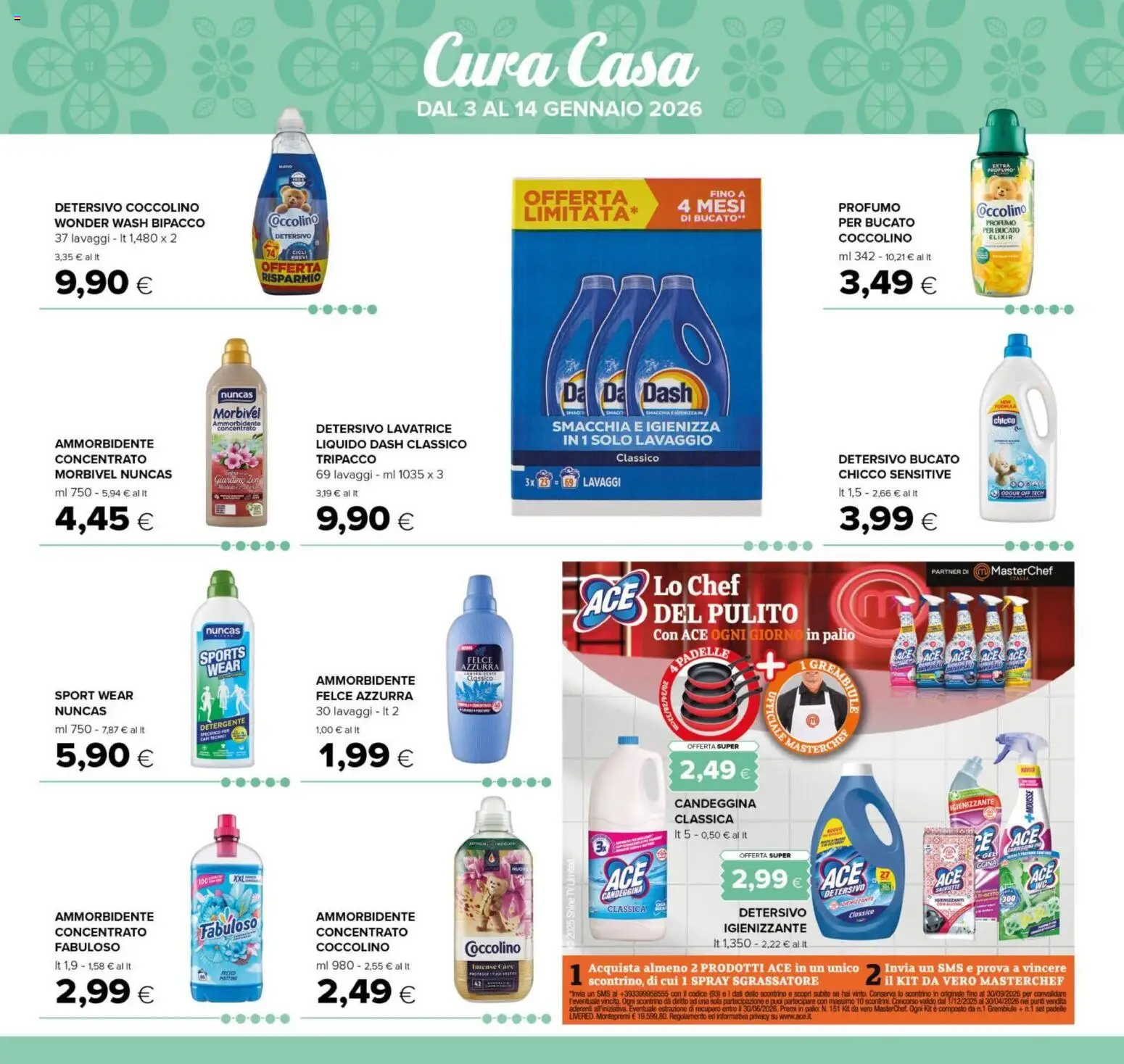 Volantino Oasi del 03.01.2026 | Pagina: 26 | Prodotti: Ammorbidente, Lavatrice, TV, Profumo
