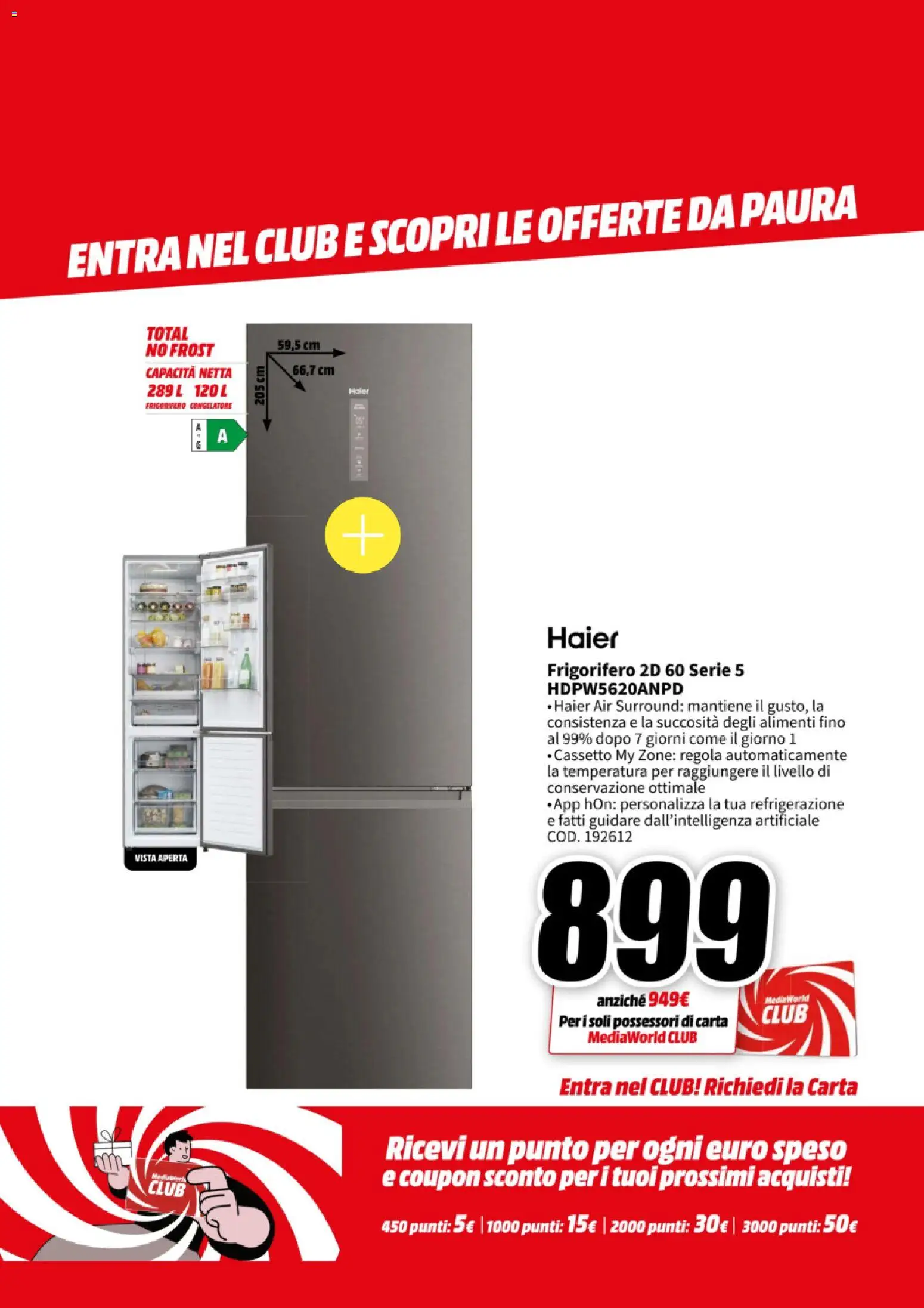 Volantino Media World del 27.10.2025 | Pagina: 46 | Prodotti: Frigorifero, Congelatore