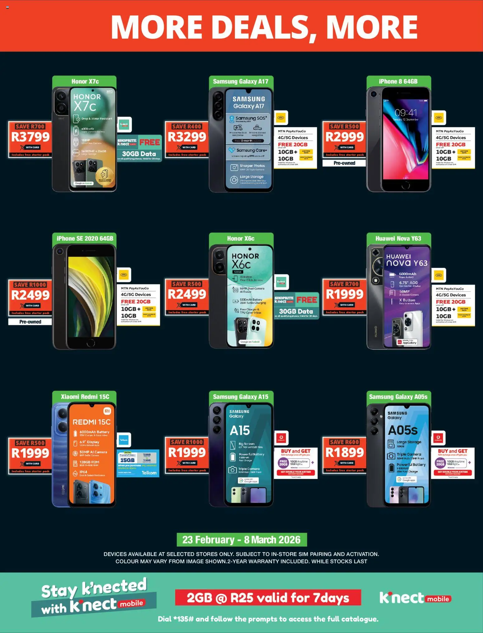 New Checkers catalogue – valid from 22.02.2026 | Page: 2 | Products: Sim, Camera, Charger, Water