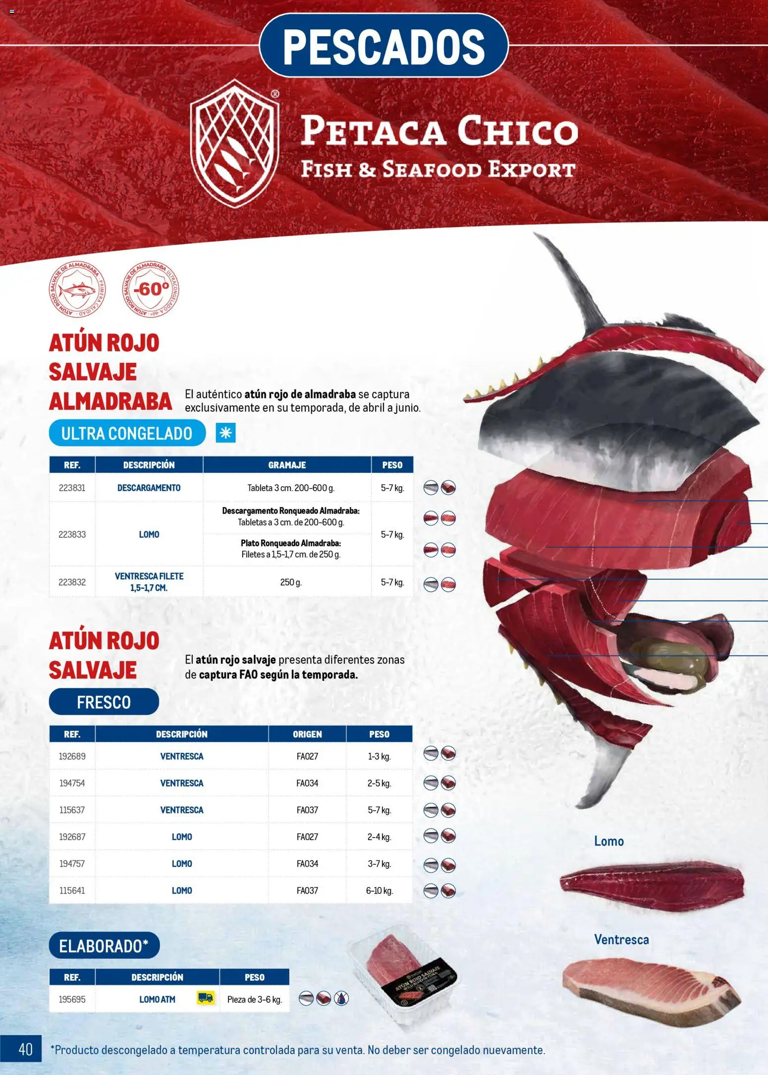 Makro Especial Catering Prat │ válido desde el 16.03.2026 | Página: 40 | Productos: Tableta, Peso, Filete