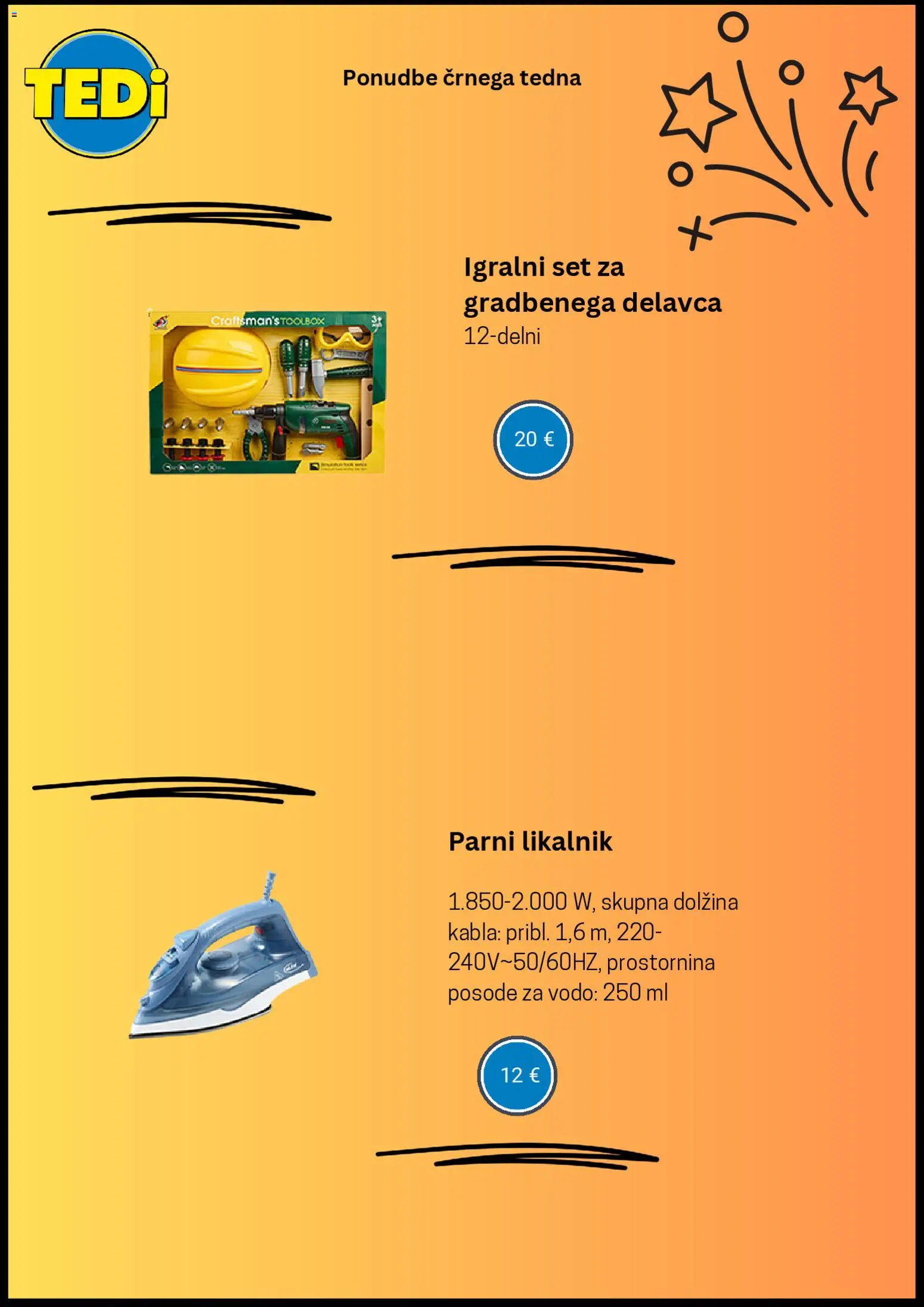 Novi TEDi katalog ponudbe – veljaven od 24.11.2025 | Stran: 3 | Izdelki: Likalnik