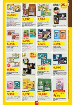 Pré-visualização Auchan folheto válido de 02.04.2026 | Página: 33 | Produtos: Purina one, Areia, Salmão, Nuggets