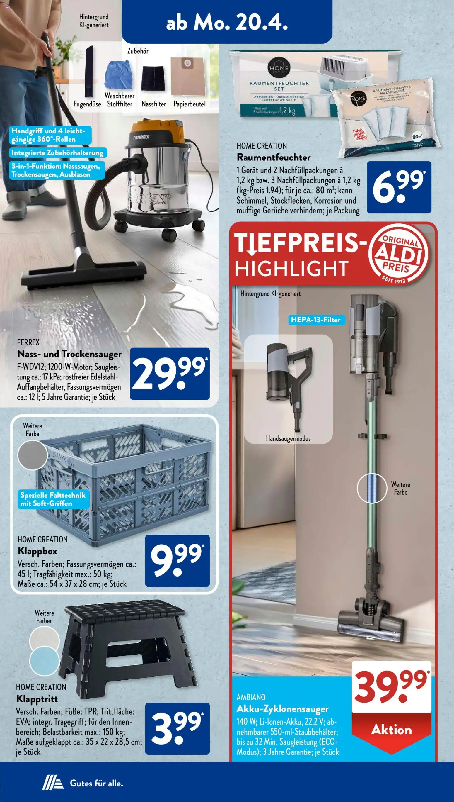 Aldi Süd Prospekt 	 – gültig ab 20.04.2026 | Seite: 2 | Produkte: Home creation