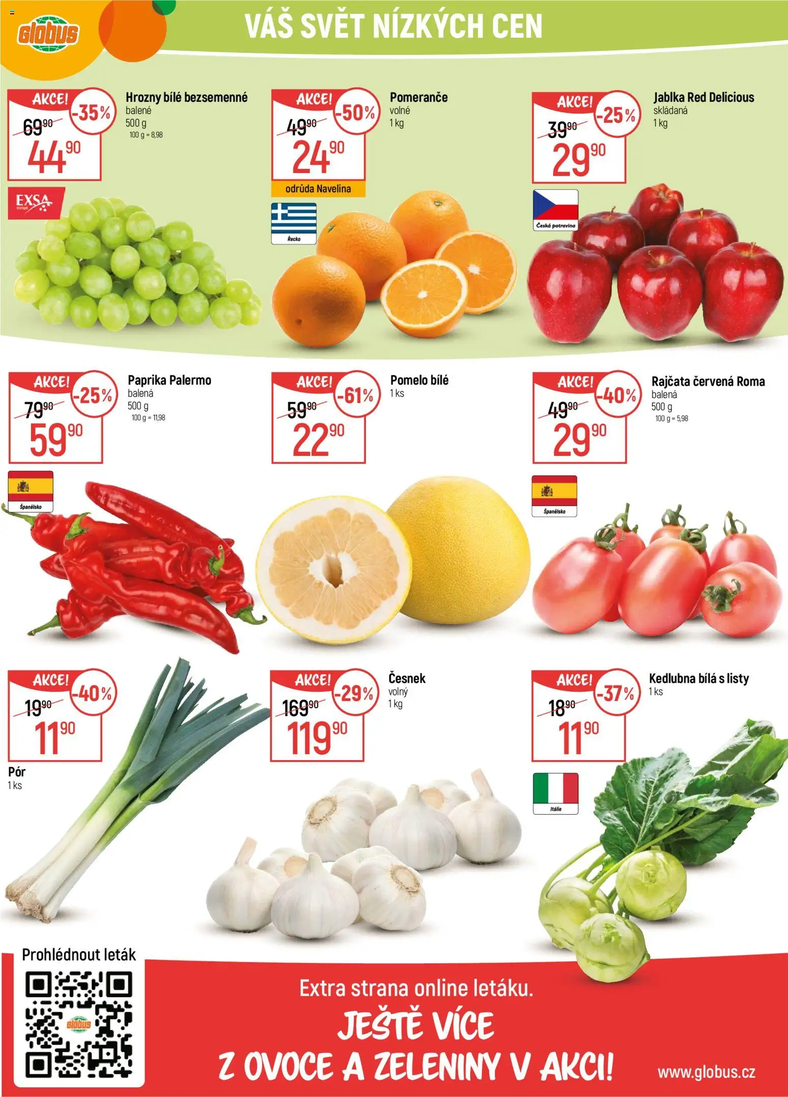 Globus leták - Praha Černý Most od 21.01.2026 | Strana: 15 | Produkty: Pomelo, Jablka, Paprika, Hrozny