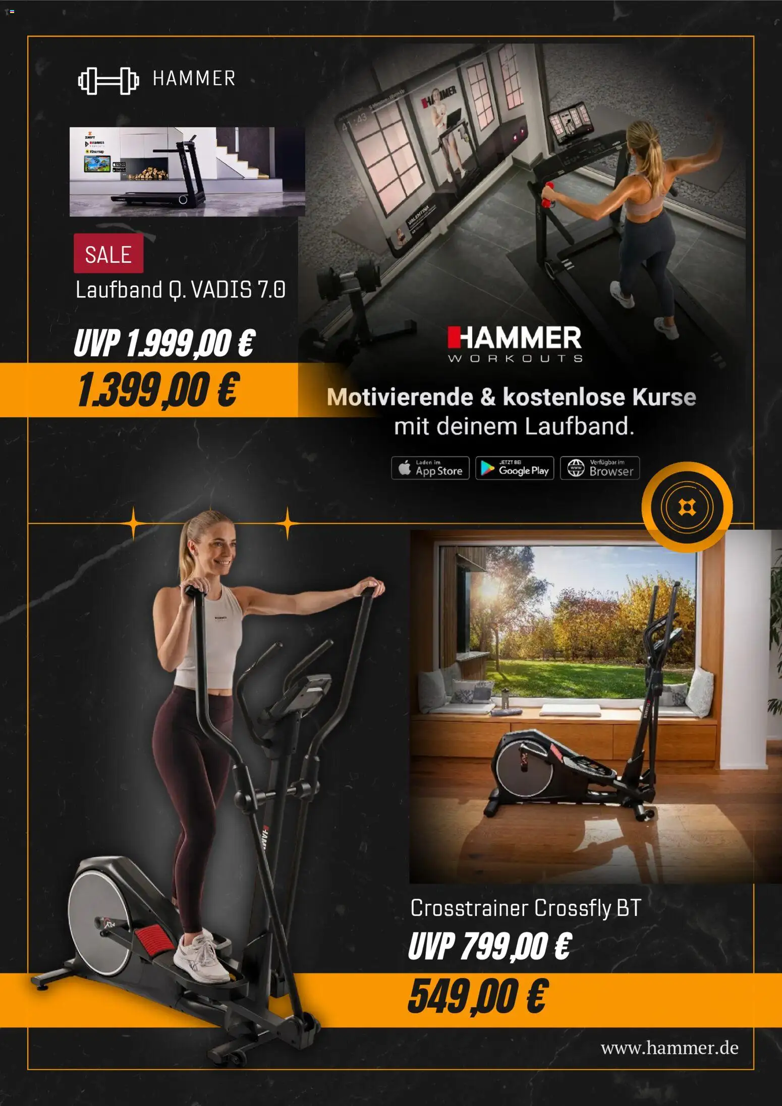 Hammer Prospekt 	 – gültig ab 13.04.2026 | Seite: 3 | Produkte: Laufband, Crosstrainer