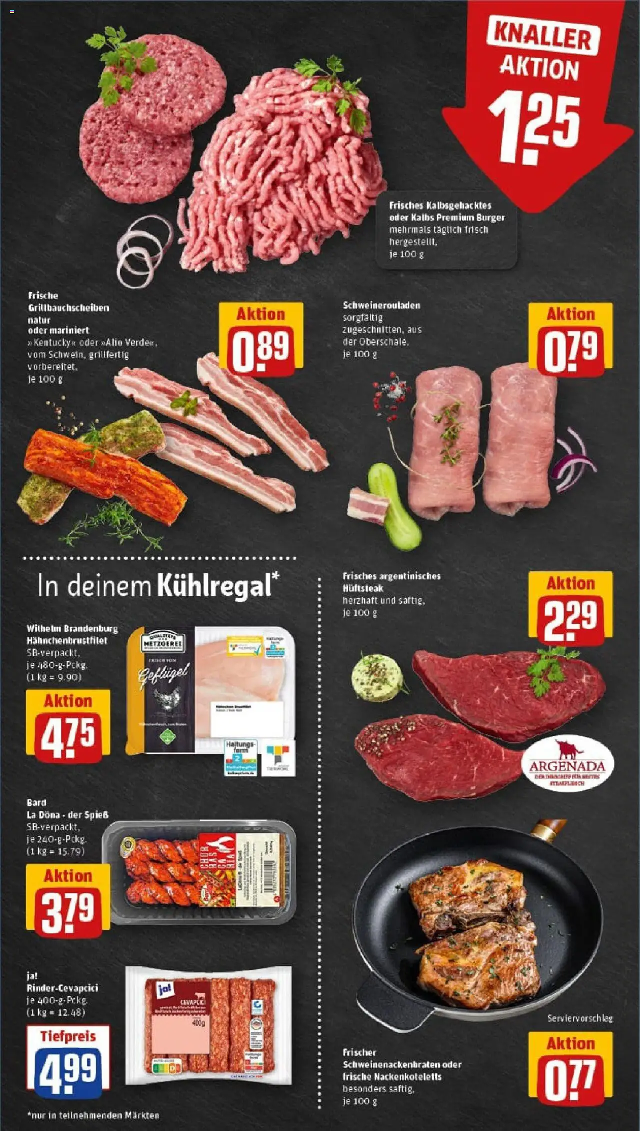 Rewe prospekt Iserlohn	 - gültig ab dem 20.07.2025 | Seite: 6 | Produkte: Cevapcici, Burger, Steak