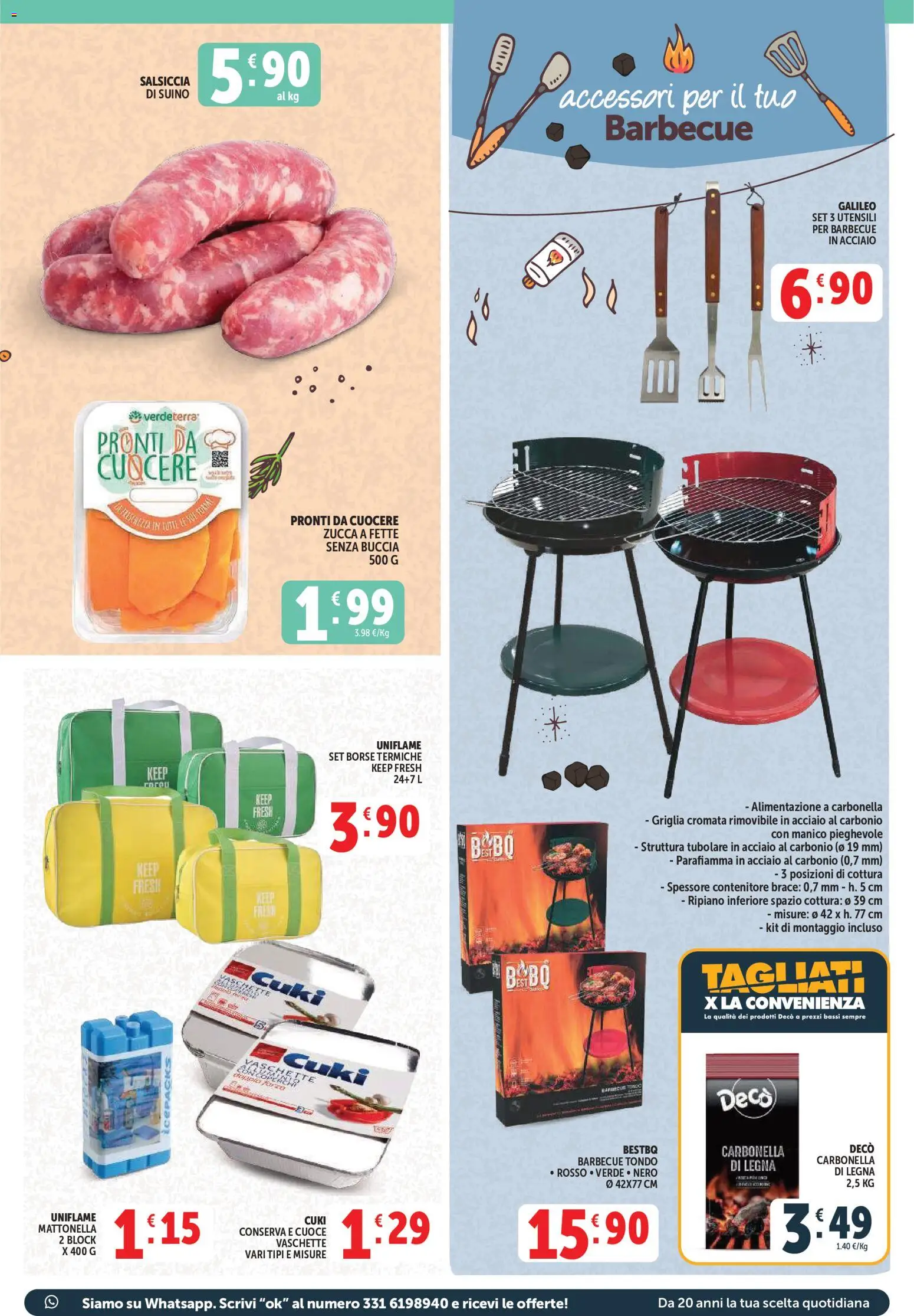 Volantino Decò del 27.03.2026 | Pagina: 13 | Prodotti: Barbecue, Zucca, Griglia, Vaschette