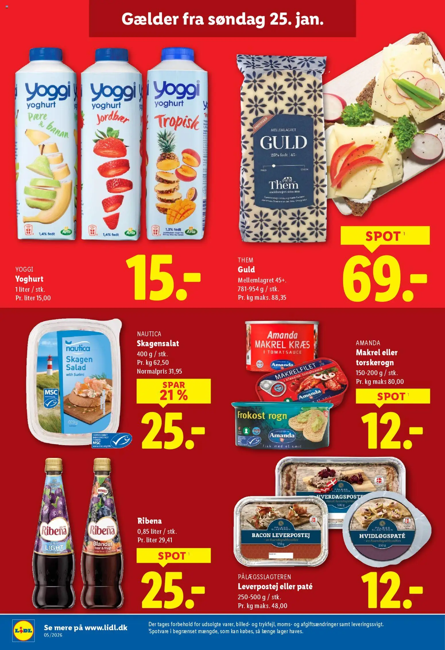 Lidl tilbudsavis – gyldig fra 29.01.2026 | Side: 20 | Produkter: Paté, Yoghurt, Jordbær, Leverpostej