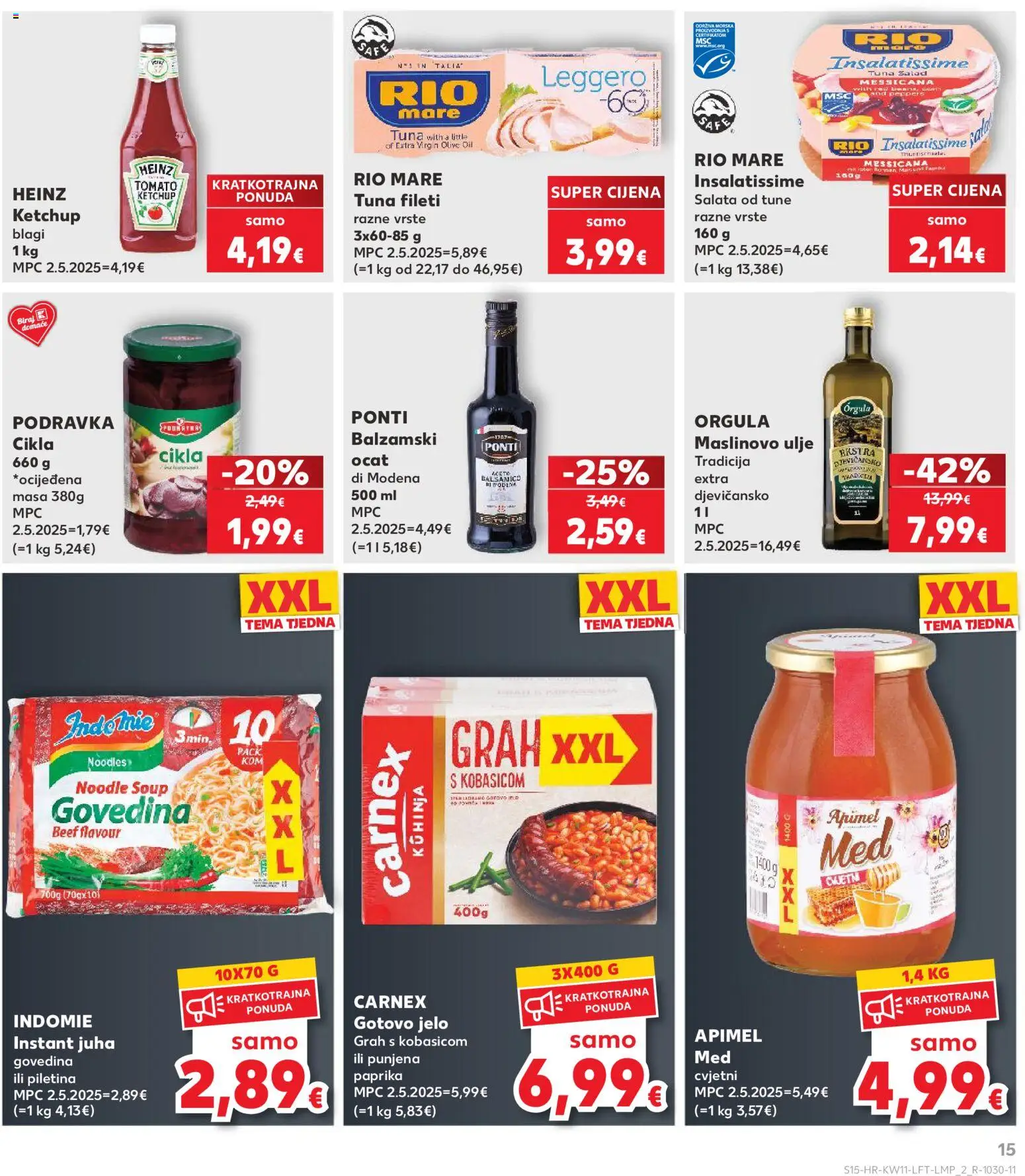 Kaufland katalog | vrijedi od 11.03.2026 | Stranica: 15 | Proizvodi: Podravka, Piletina, Paprika, Balsamico