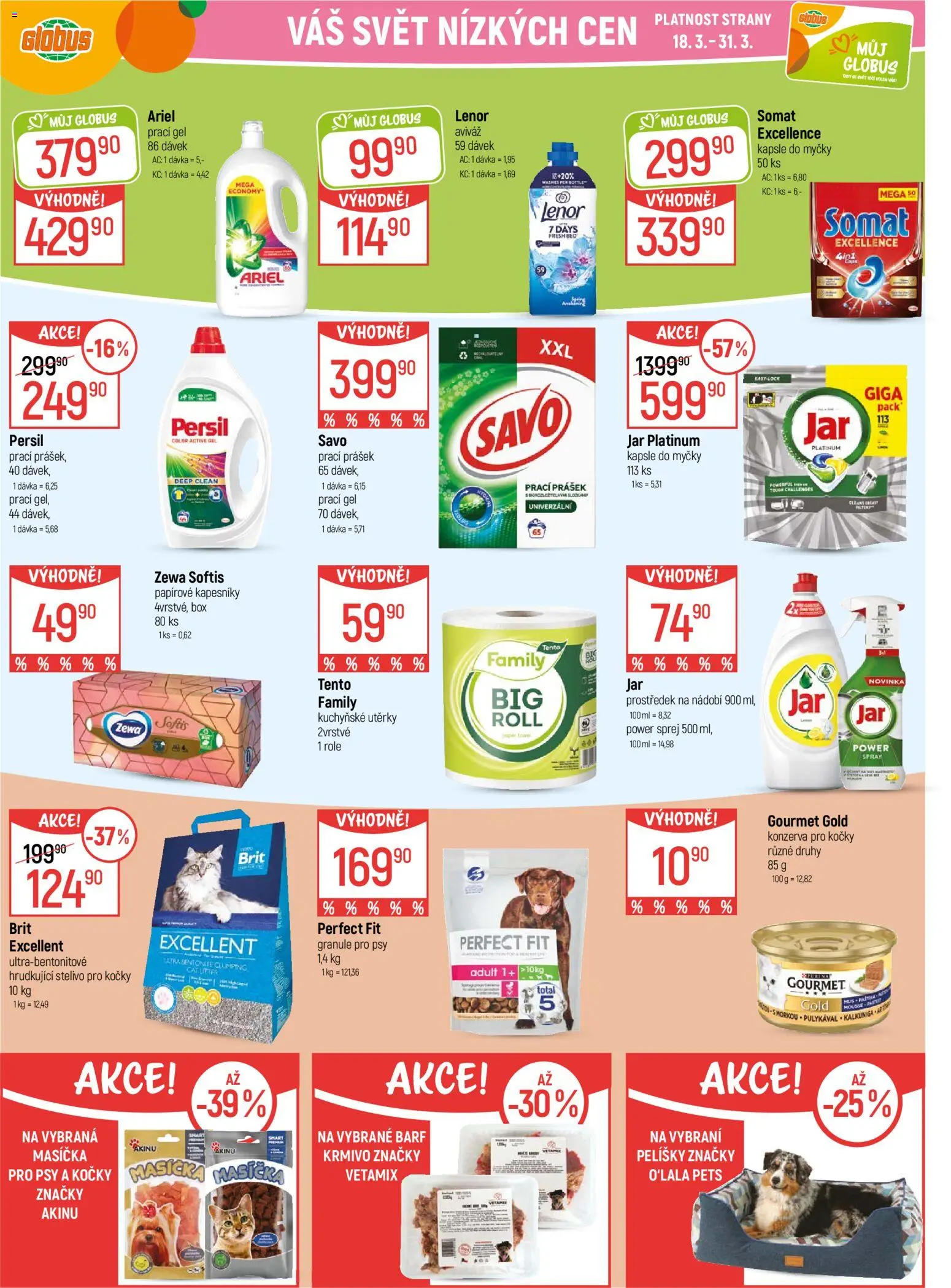 Globus leták - Havířov od 18.03.2026 | Strana: 33 | Produkty: Aviváž, Prací gel, Kuchyňské utěrky, Ariel