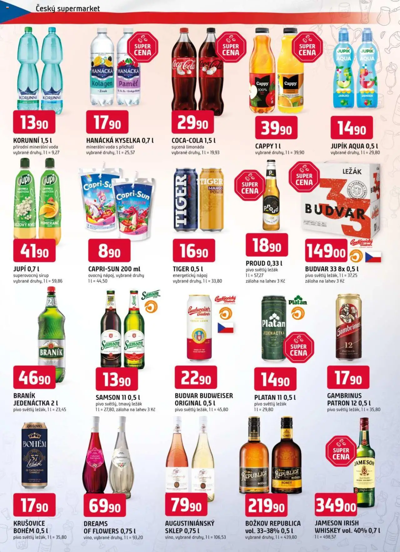 Trefa leták od 22.10.2025 | Strana: 8 | Produkty: Voda, Whiskey, Sirup, Božkov