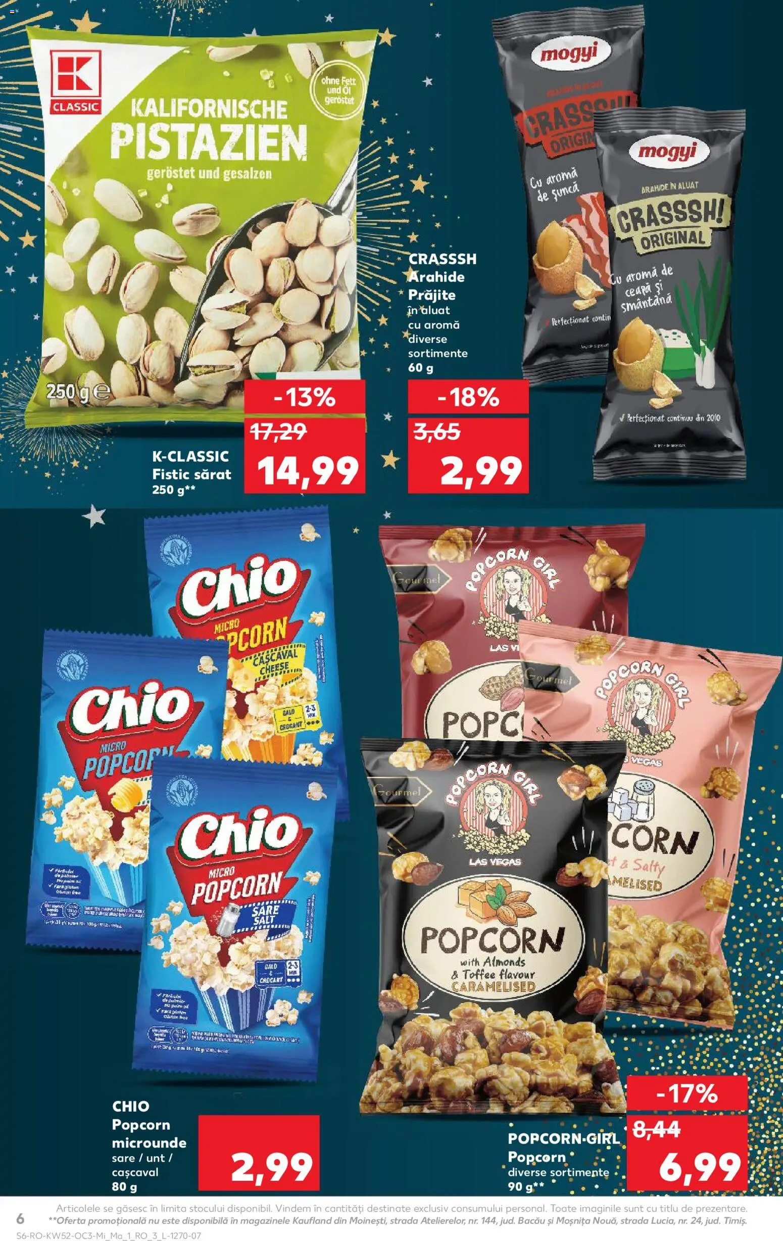 Noul catalog Kaufland – valabil de la 24.12.2025 | Pagină: 6 | Produse: Cașcaval, Arahide, Unt, Șuncă