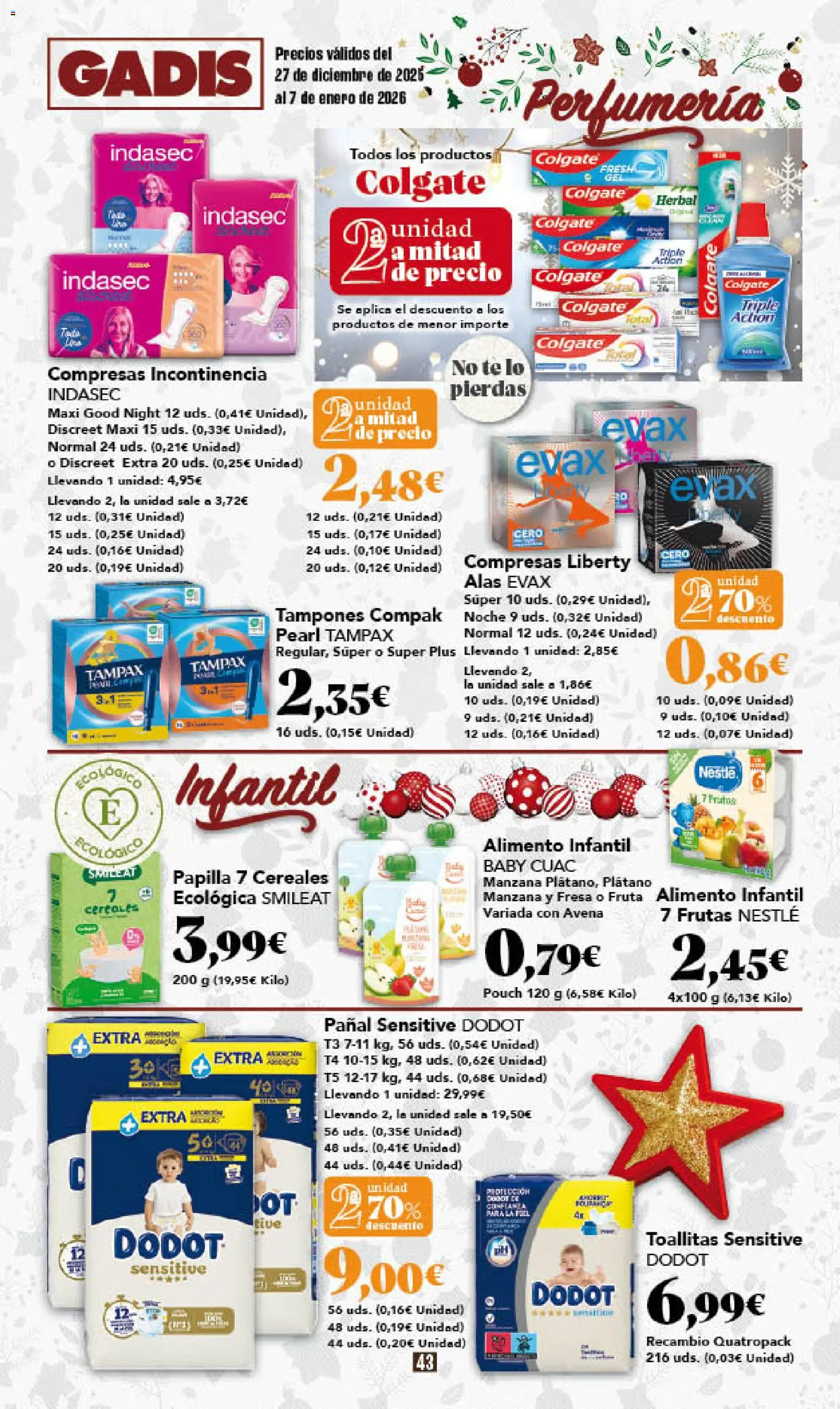 Gadis - folleto │ válido desde el 27.12.2025 | Página: 43 | Productos: Tampones, Cereales, Té, Γλυφιτζούρι