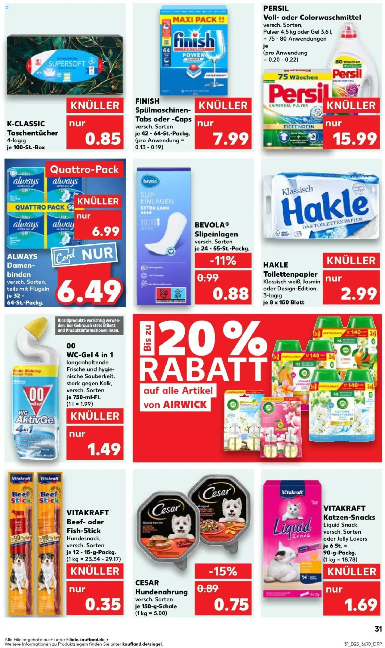 Kaufland prospekt Mainz	 - gültig ab dem 22.06.2025 | Seite: 44 | Produkte: Finish, Slip, Persil, Toilettenpapier