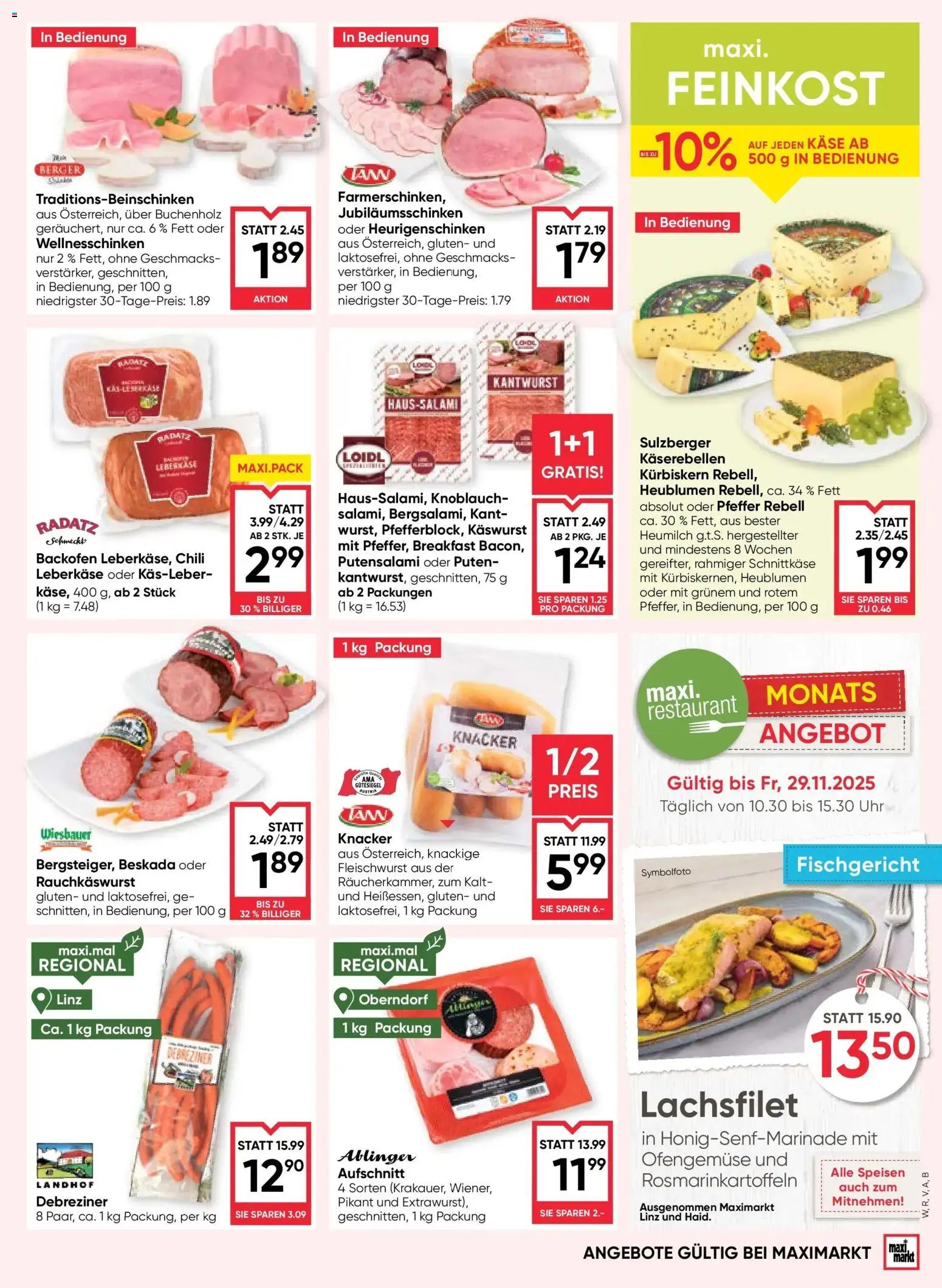 Maximarkt Anif, Bruck An Der Glocknerstraße gültig ab 06.11.2025 | Seite: 9 | Produkte: Pfeffer, Chili, Uhr, Käse