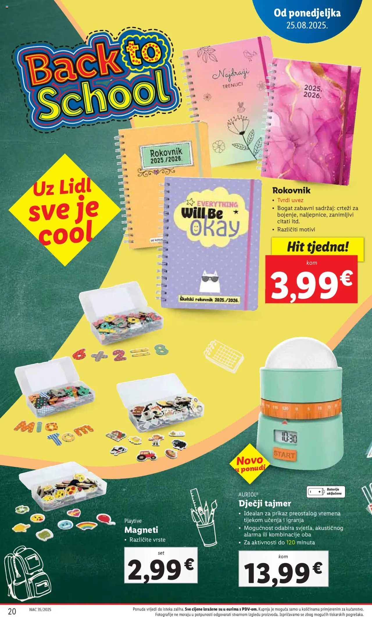 Lidl katalog | vrijedi od 25.08.2025 | Stranica: 20 | Proizvodi: Baterije, Notebook