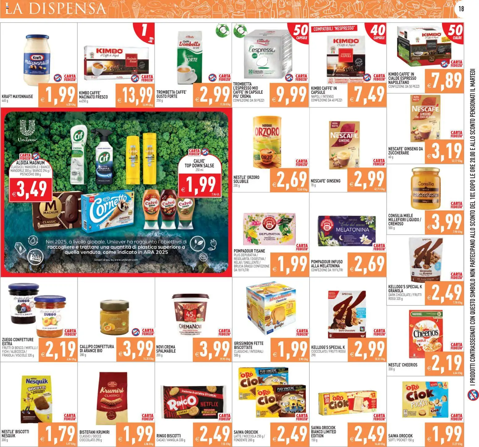 Volantino PIM Supermercati del 29.04.2026 | Pagina: 18 | Prodotti: Crema, Biscotti, Latte, Macinato