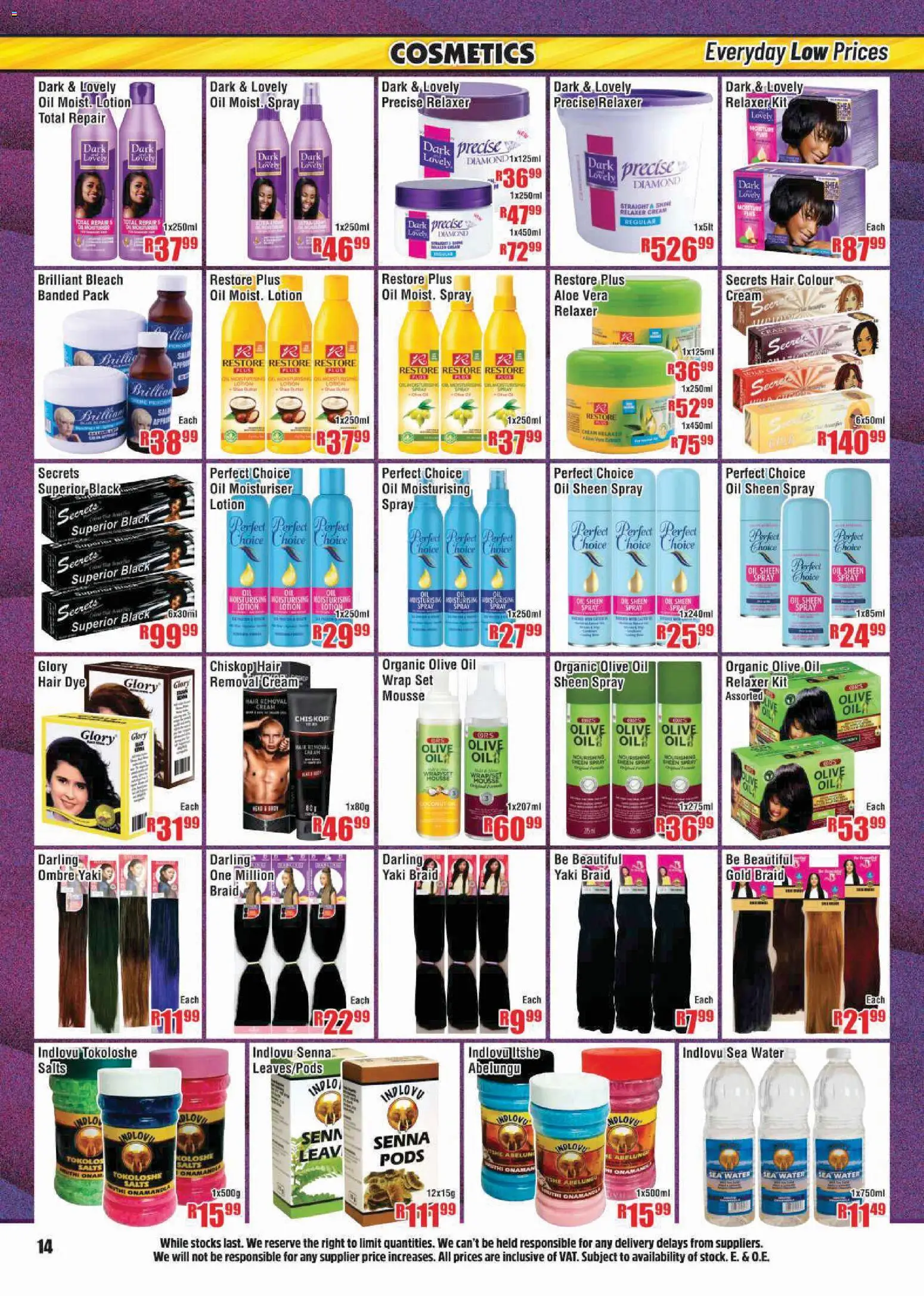New Devland catalogue – valid from 23.03.2026 | Page: 14 | Products: Bleach, Water, Dye, Relaxer