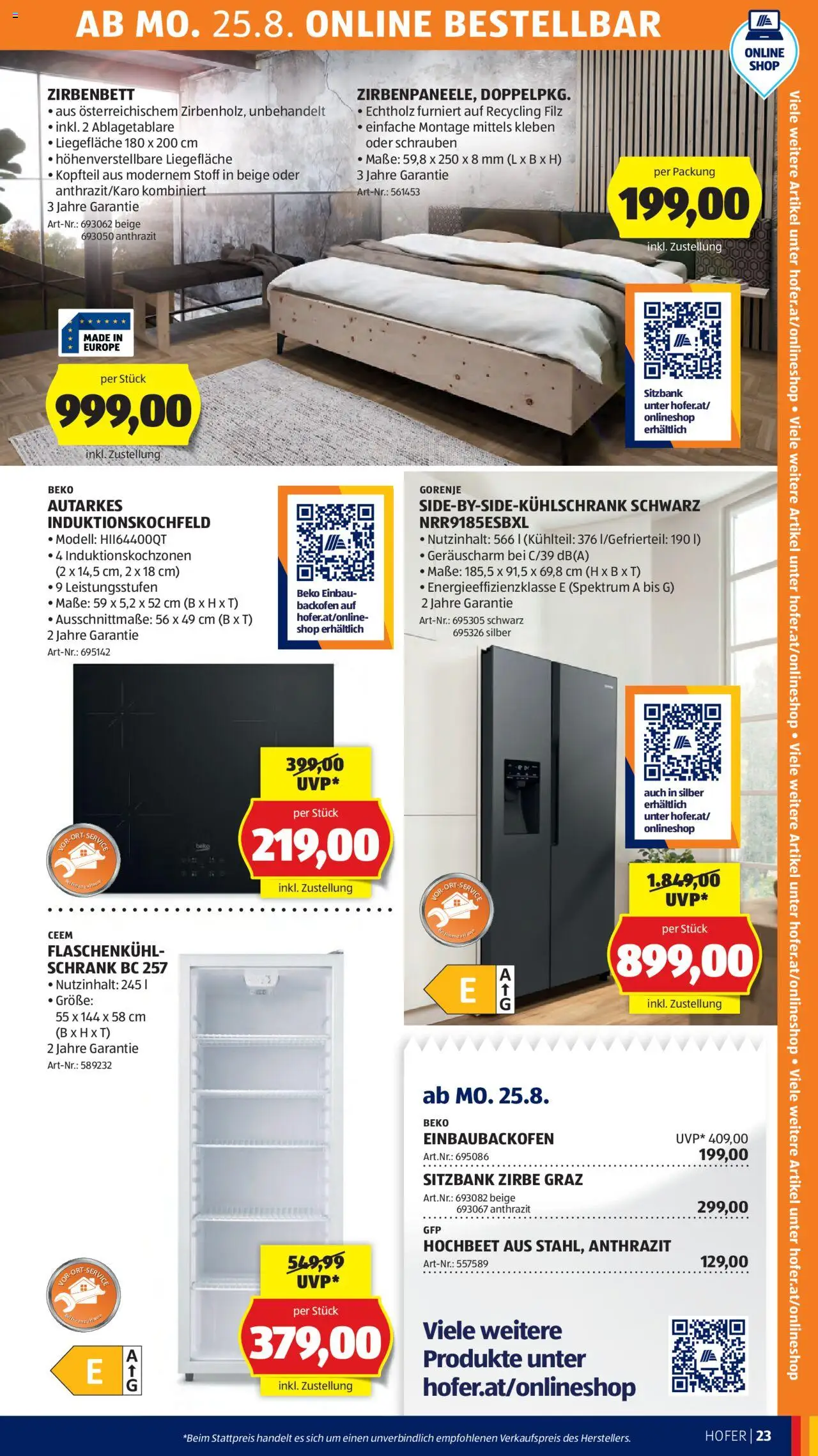 Hofer Flugblatt gültig ab 22.08.2025 | Seite: 27 | Produkte: Schrank