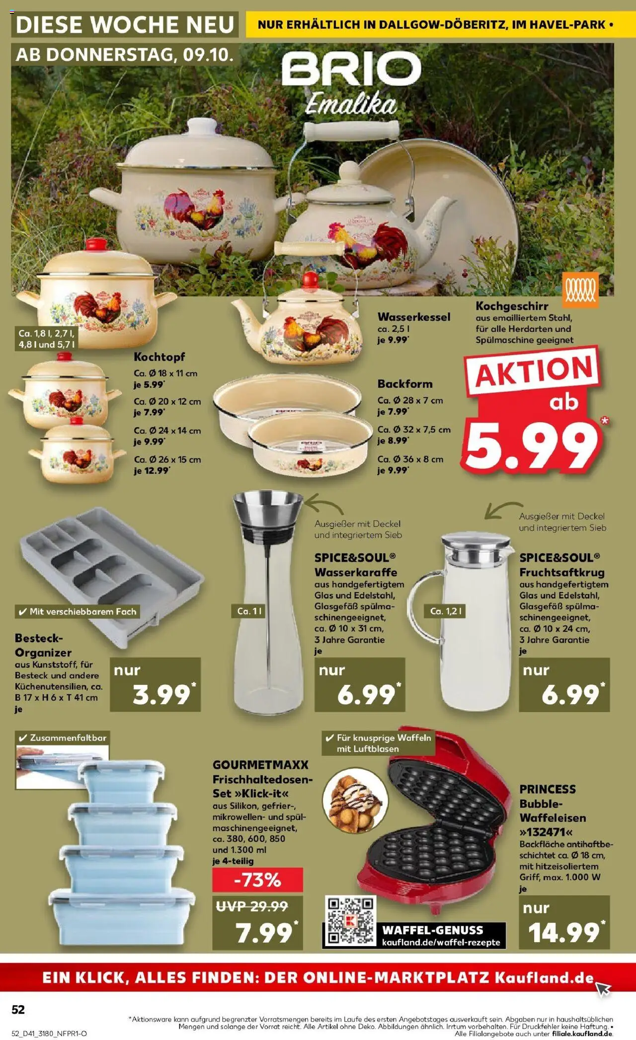 Kaufland prospekt Dallgow-Döberitz	 – gültig ab 13.10.2025 | Seite: 52 | Produkte: Waffeln, Waffeleisen