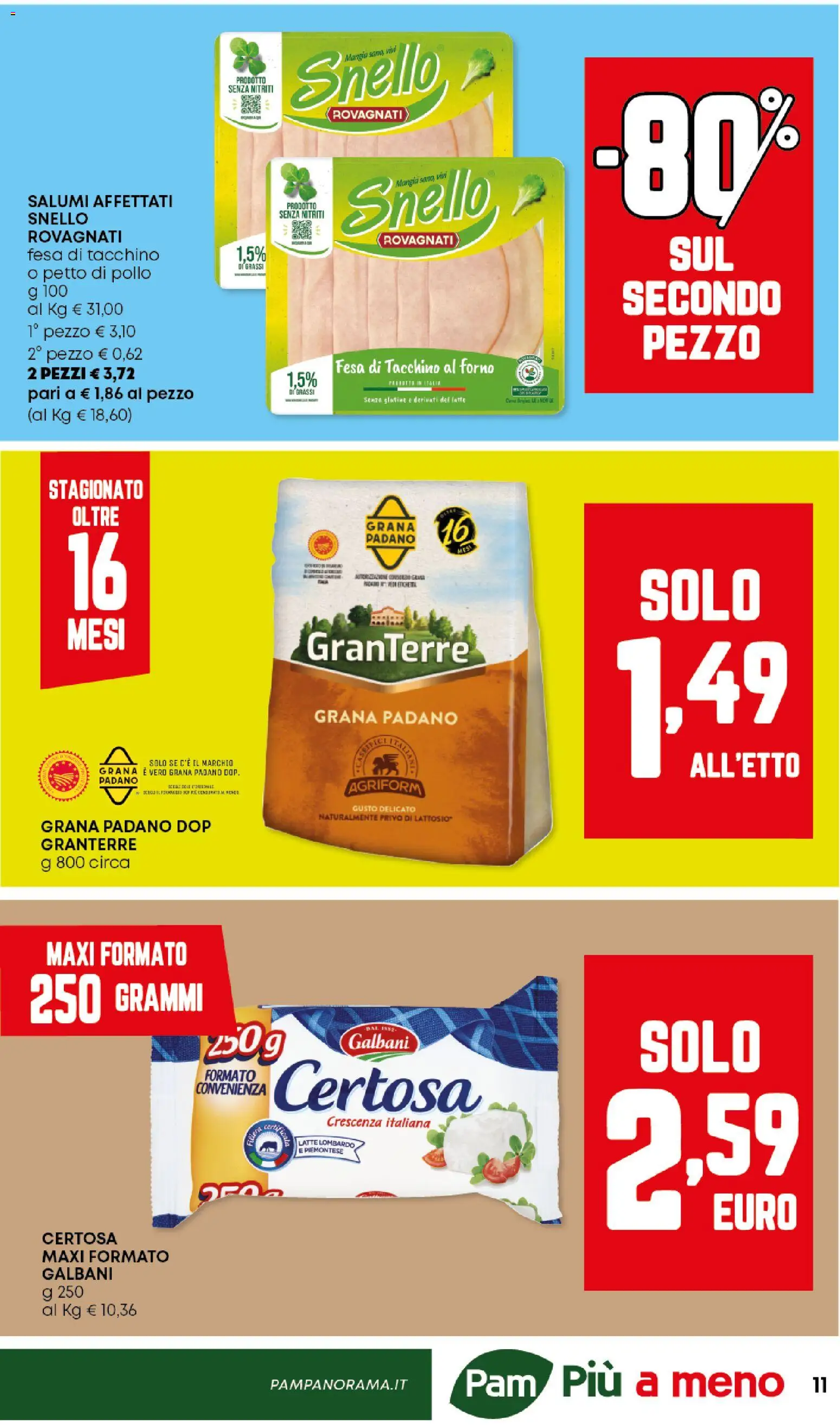 Volantino Panorama del 23.10.2025 | Pagina: 11 | Prodotti: Tacchino, Grana Padano, Forno, Crescenza