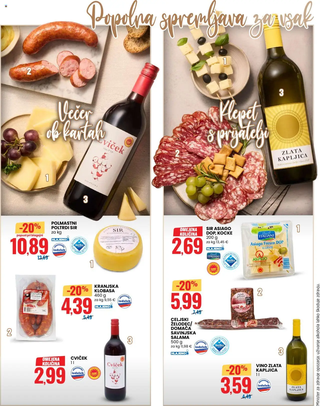 Novi Eurospin katalog ponudbe – veljaven od 09.10.2025 | Stran: 2 | Izdelki: Zar, Sir, Salama, Vino
