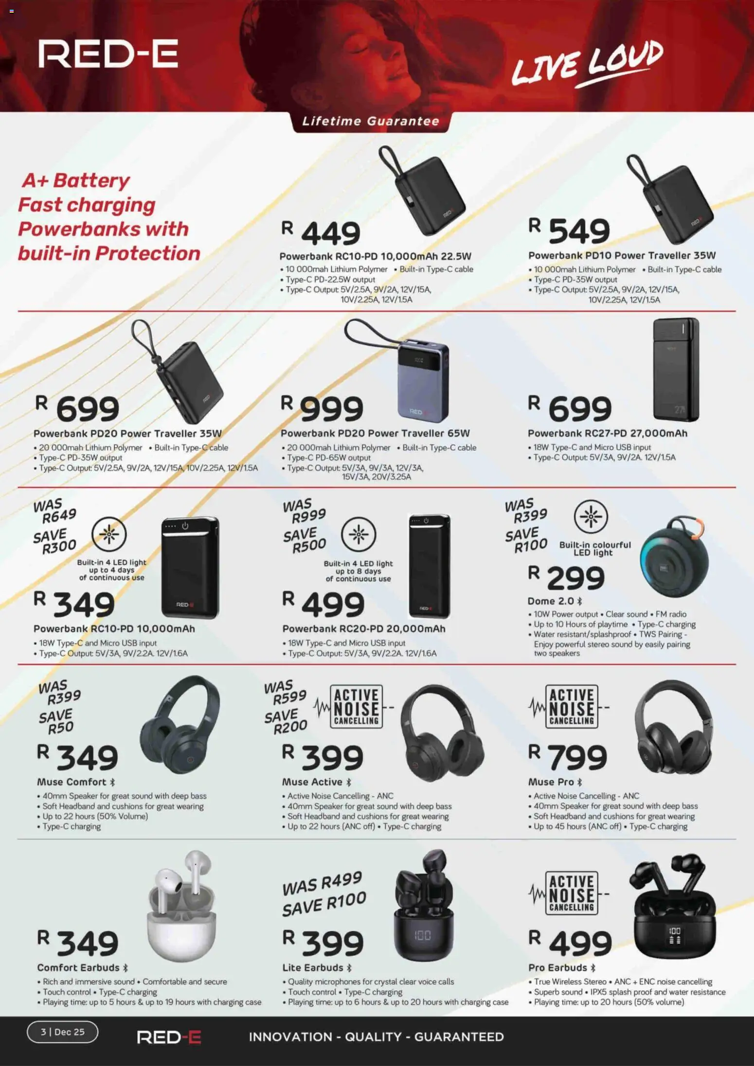 New Computer Mania catalogue – valid from 01.12.2025 | Page: 4 | Products: Radio, Headband, Speaker, Light
