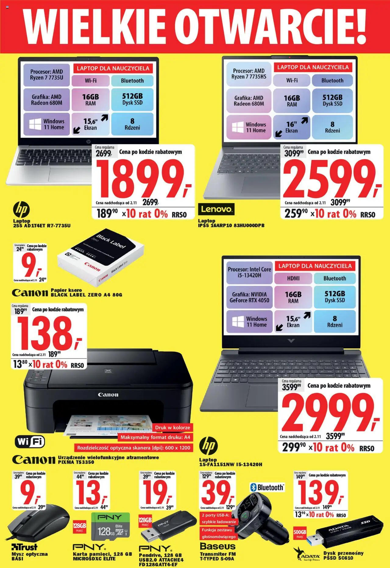 Mediaexpert Gazetka - Wielkie otwarcie Głogów od 23.10.2025 | Strona: 5 | Produkty: Karta, Laptop, Black Label, Papier ksero