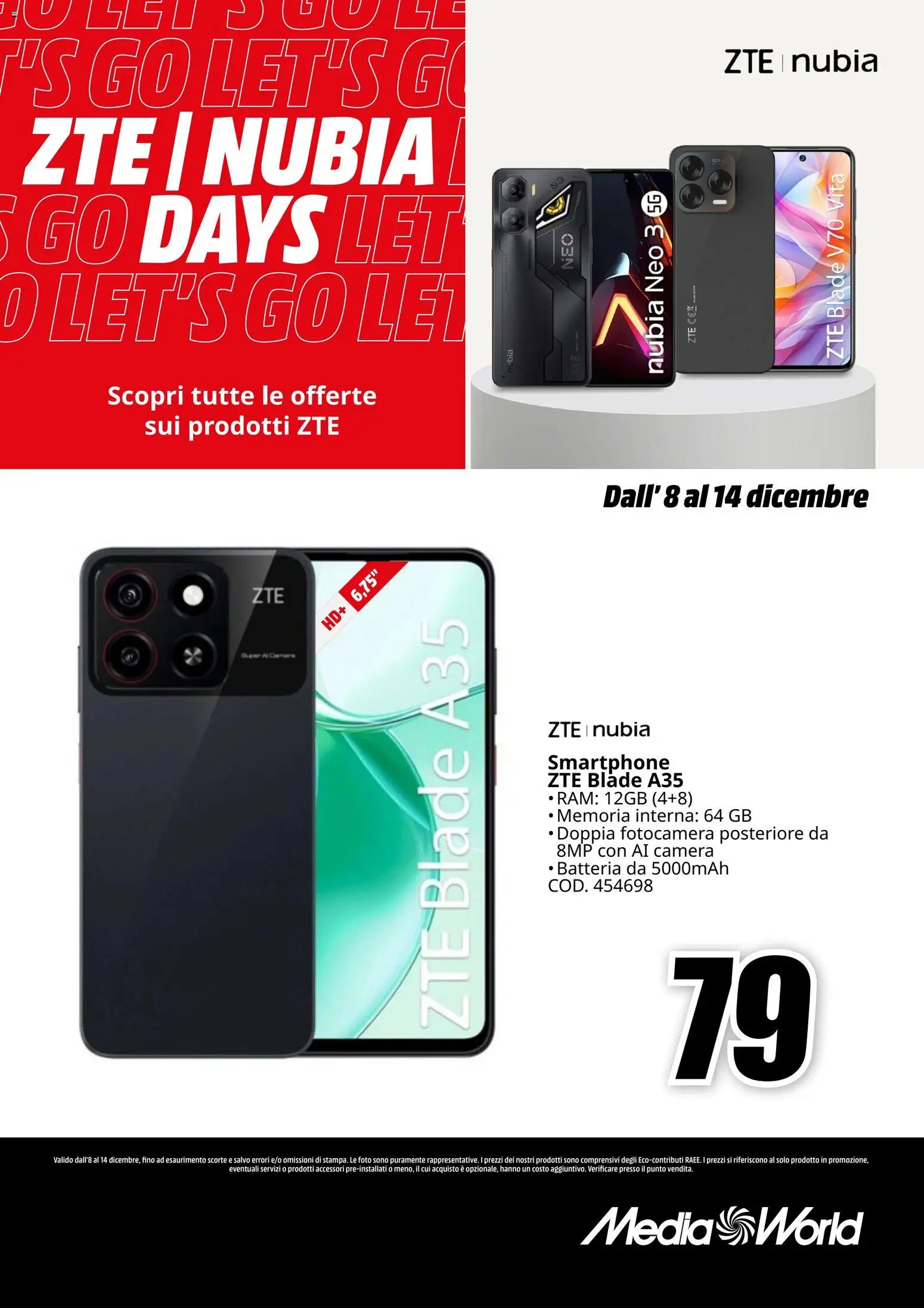 Volantino Media World del 08.12.2025 | Pagina: 1 | Prodotti: Smartphone, Fotocamera