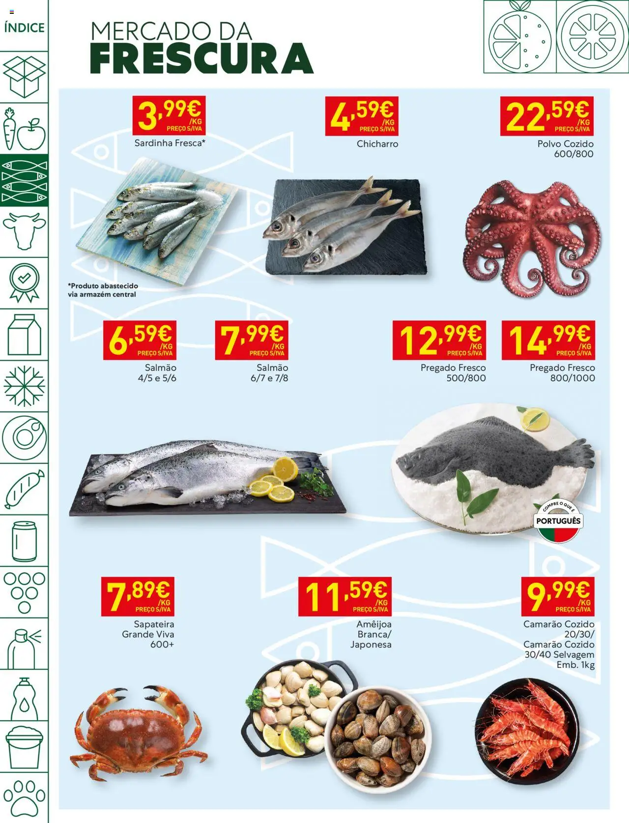 Recheio folheto │ válido de 22.07.2025 | Página: 10 | Produtos: Polvo, Camarão, Salmão, Sapateira
